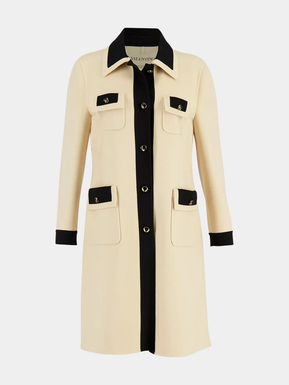 Beige Virgin Wool Midi Dress with Belt sold by Fashion Clinic product image thumbnail 3