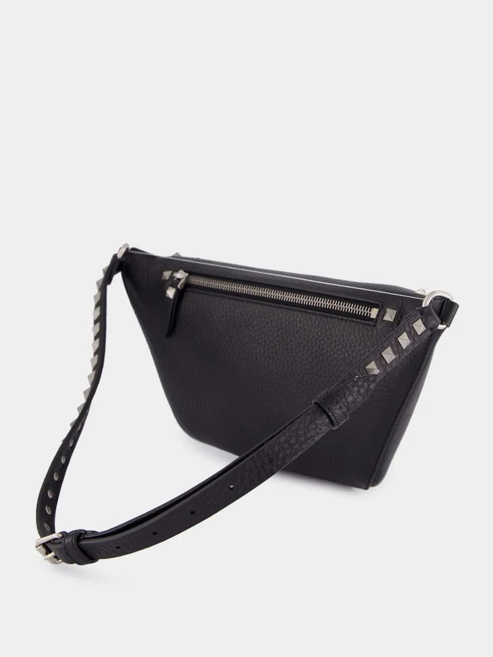 Black Rockstud Leather Belt Bag sold by Fashion Clinic product image thumbnail 4