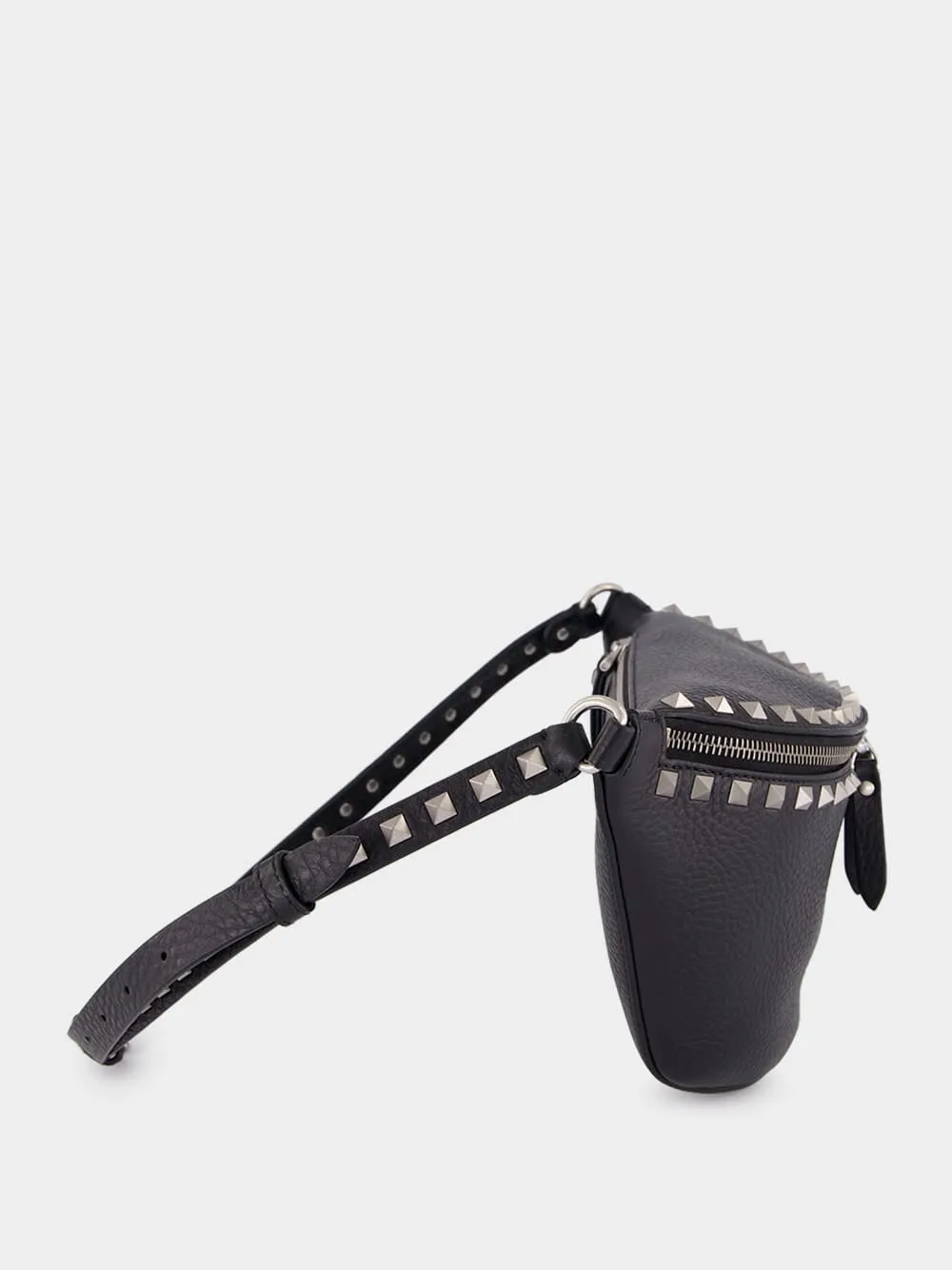 Black Rockstud Leather Belt Bag sold by Fashion Clinic product image thumbnail 3
