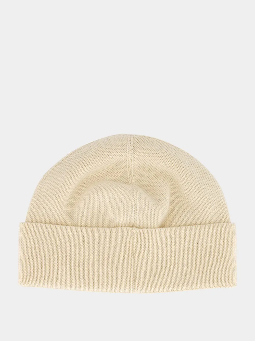 Cream Embroidered Wool Beanie sold by Fashion Clinic product image thumbnail 3