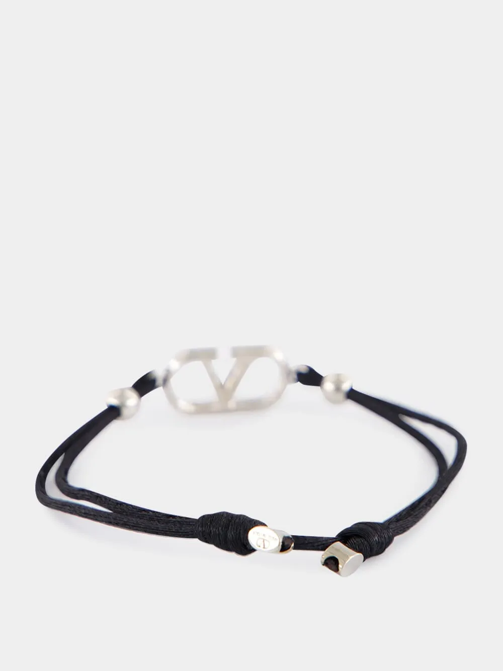 Black VLogo Cord Bracelet sold by Fashion Clinic product image thumbnail 2