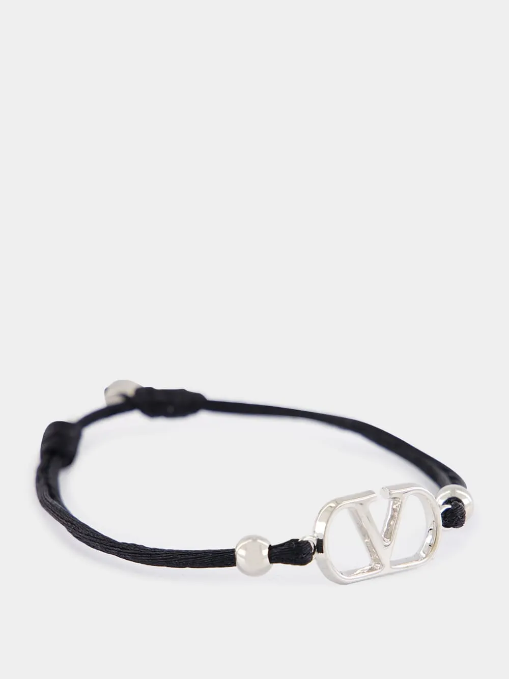 Black VLogo Cord Bracelet sold by Fashion Clinic product image thumbnail 3