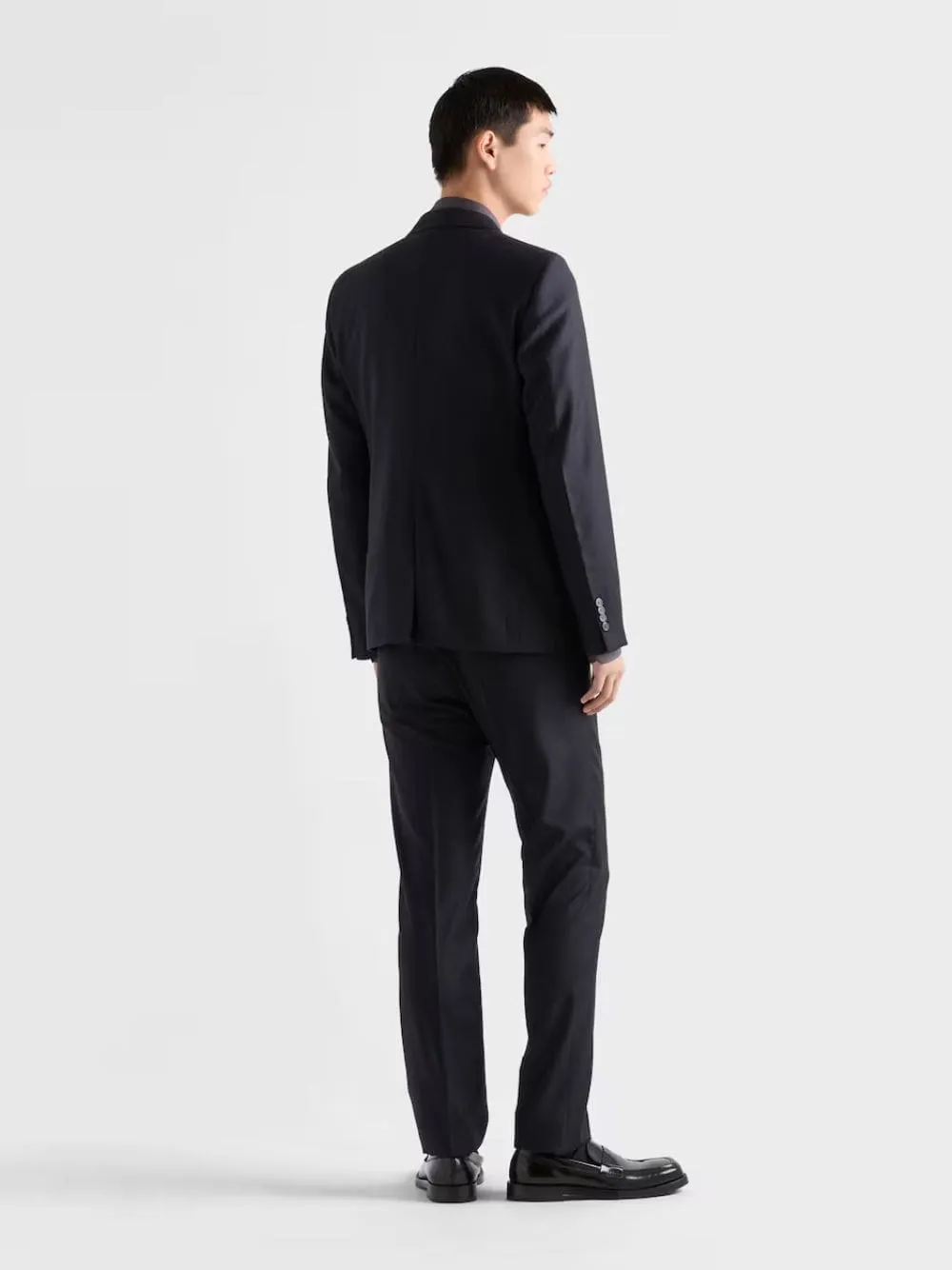 Navy Wool-Cashmere Slim Suit sold by Fashion Clinic product image thumbnail 3