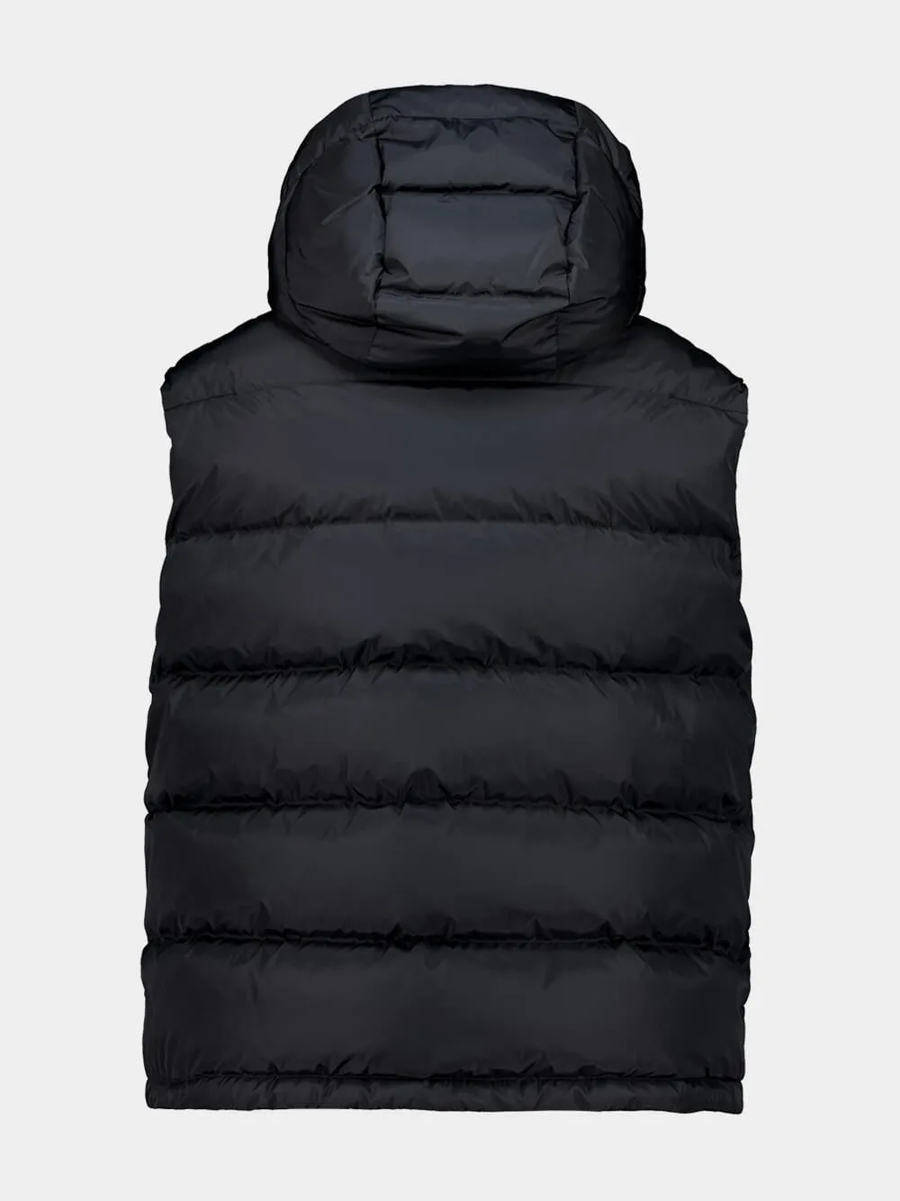 Black Hooded Down Vest with Vlogo sold by Fashion Clinic product image thumbnail 2