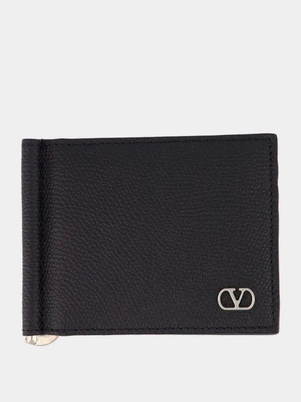 Black Grain Leather Bifold Wallet sold by Fashion Clinic