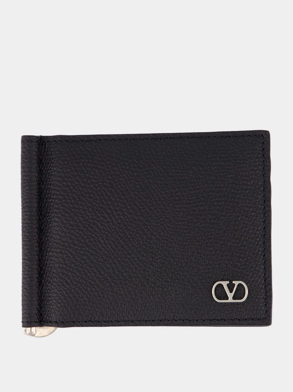 Black Grain Leather Bifold Wallet sold by Fashion Clinic