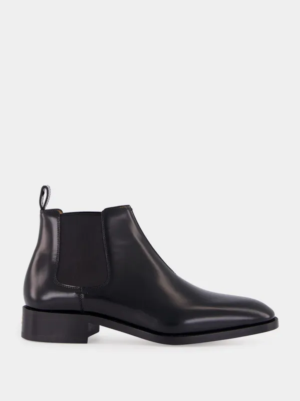 Black Calfskin Chelsea Ankle Boots made by Valentino Garavani