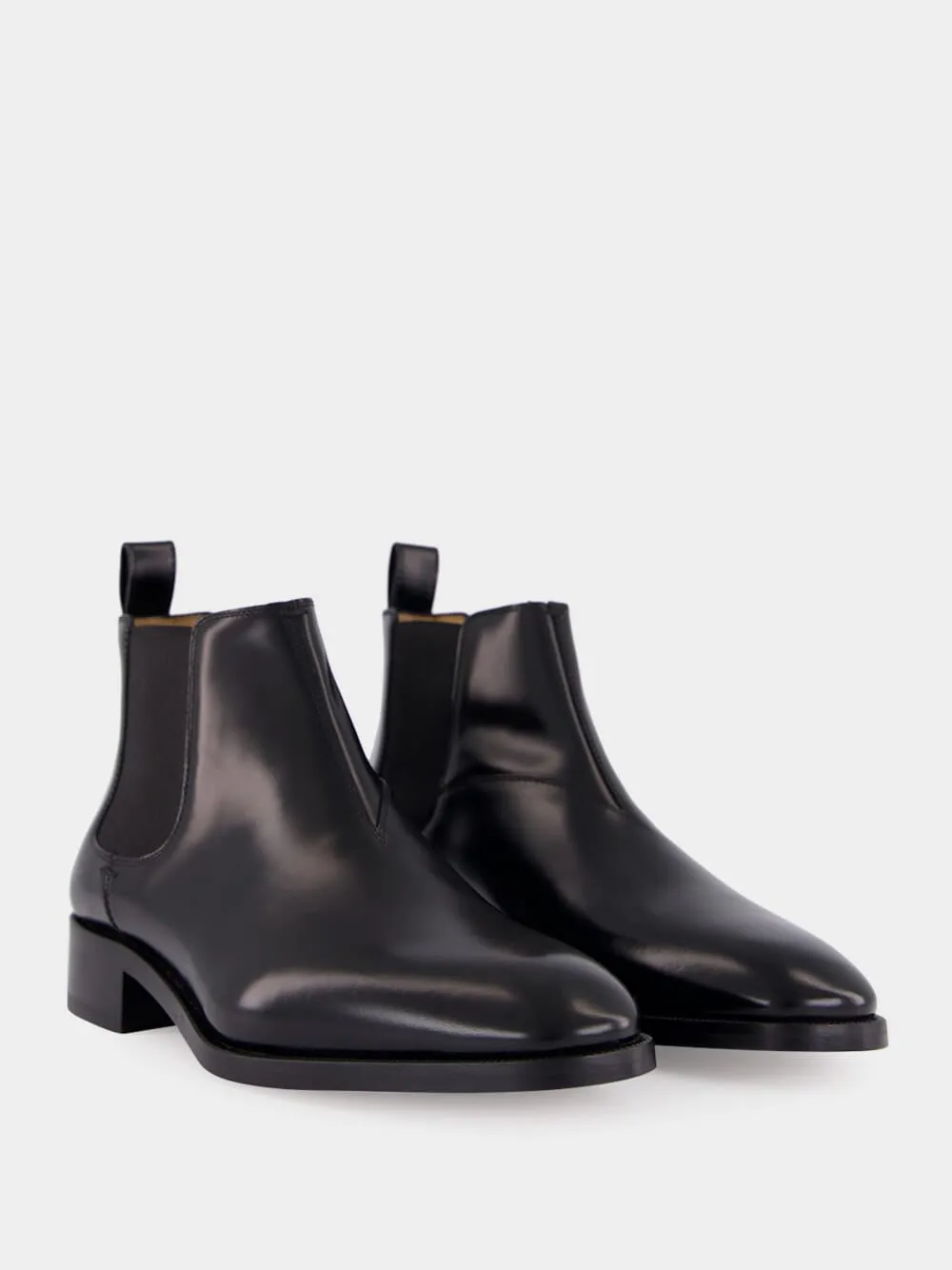 Black Calfskin Chelsea Ankle Boots sold by Fashion Clinic product image thumbnail 3