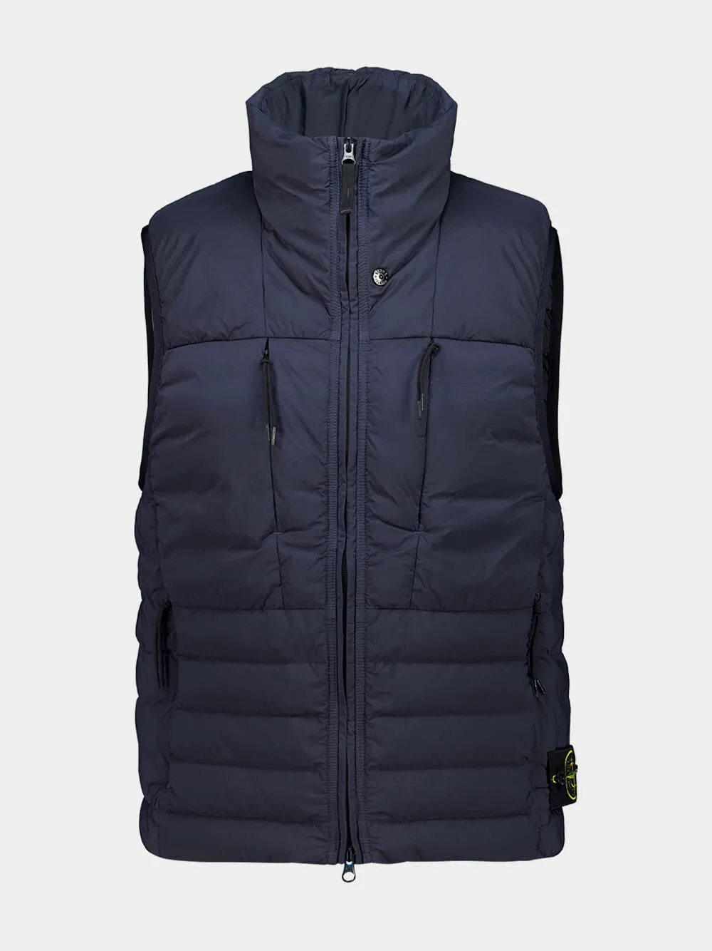 Navy Nylon Down Gilet sold by Fashion Clinic