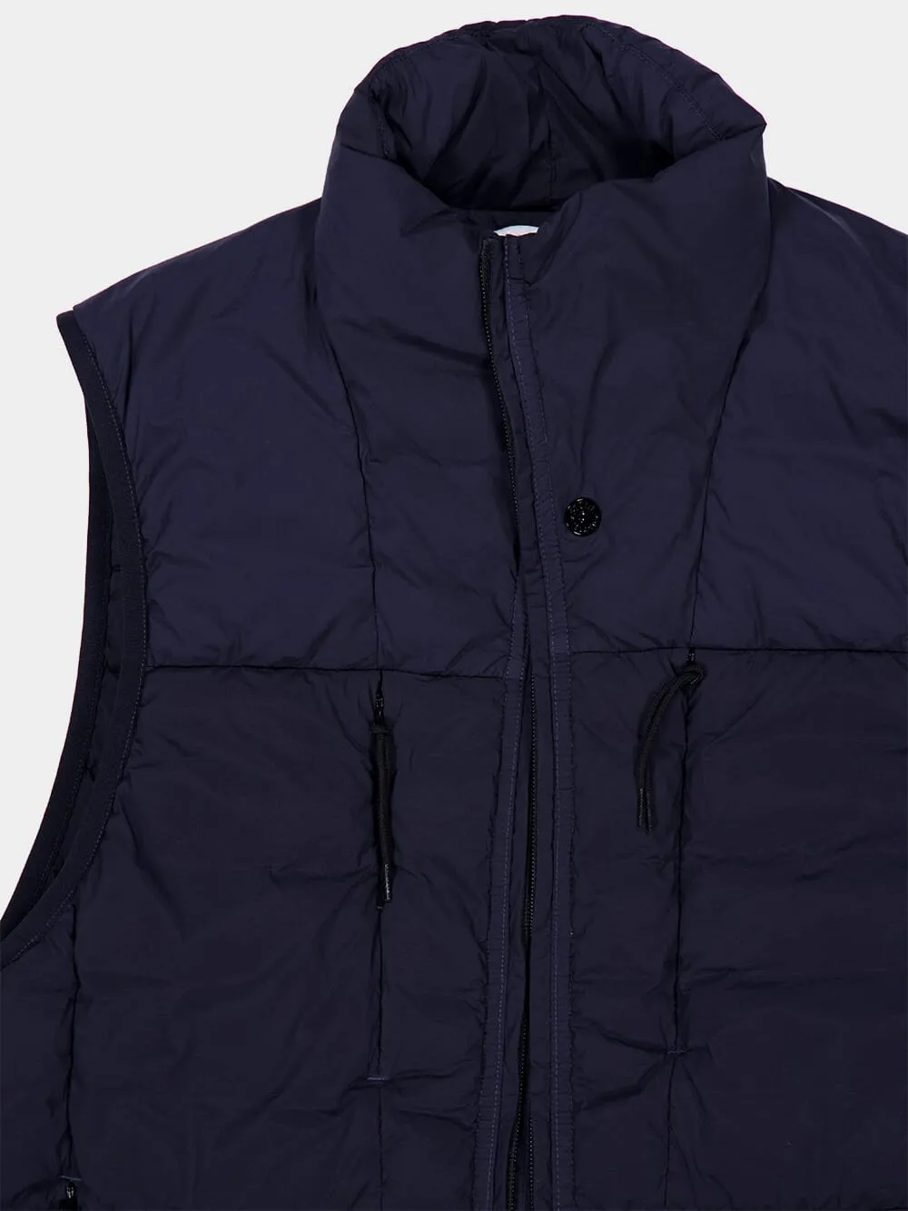 Navy Nylon Down Gilet sold by Fashion Clinic product image thumbnail 3