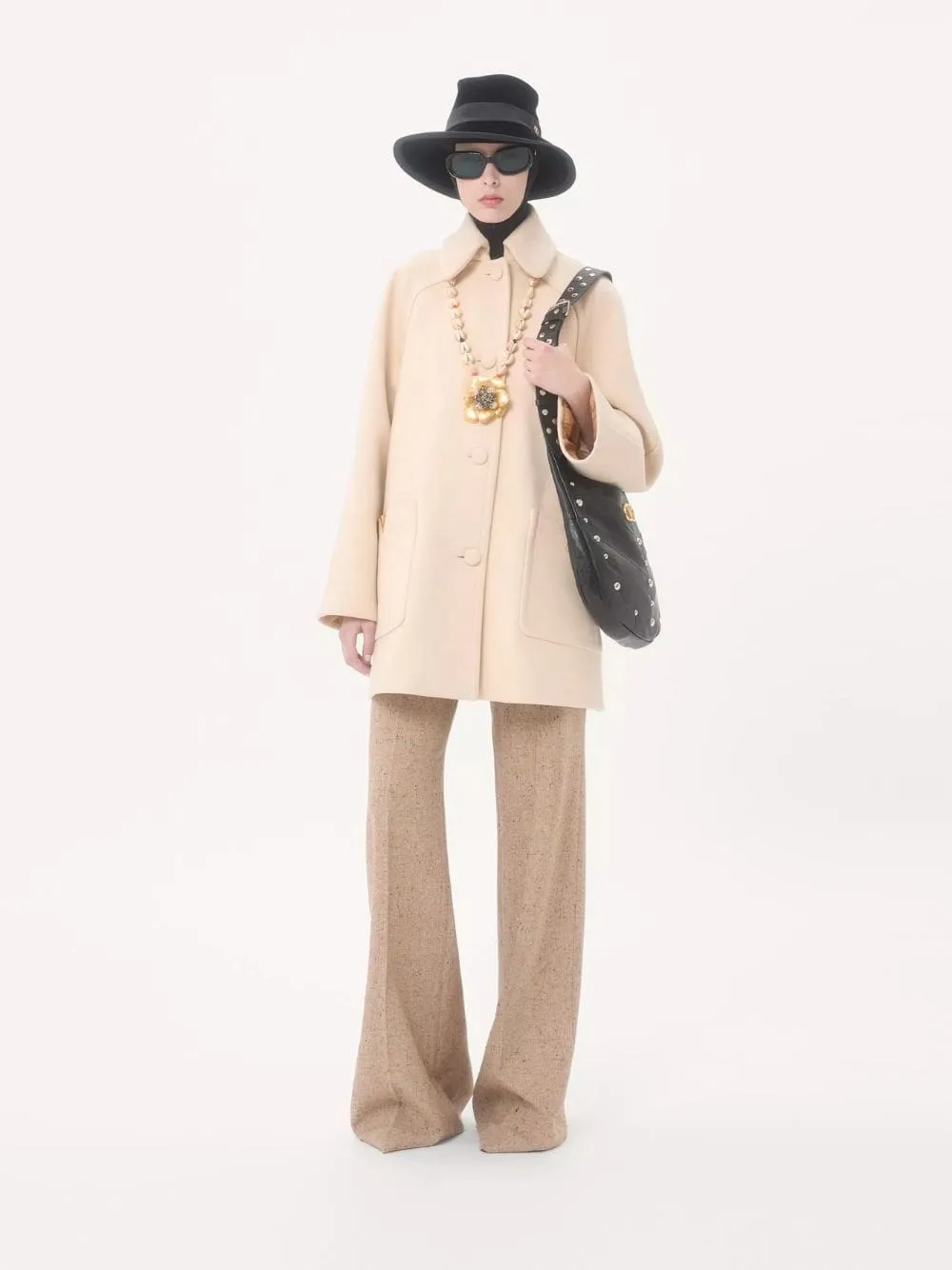 Black Studded Nappa Hobo Bag sold by Fashion Clinic product image thumbnail 4