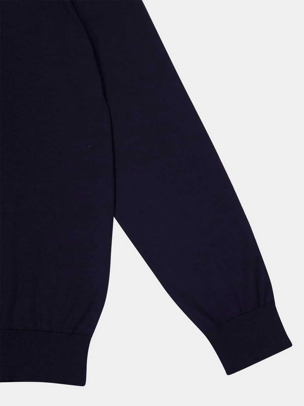 Navy Wool Crew-Neck Sweater sold by Fashion Clinic product image thumbnail 4