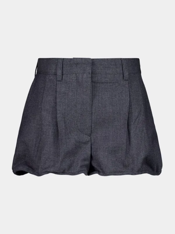Anthracite Gray Grisaille Wool Shorts sold by Fashion Clinic