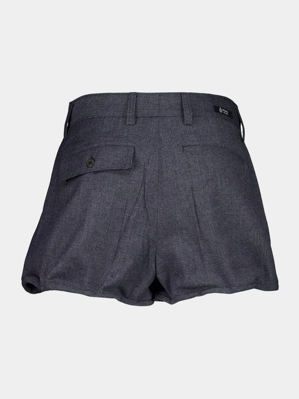 Anthracite Gray Grisaille Wool Shorts sold by Fashion Clinic product image thumbnail 3