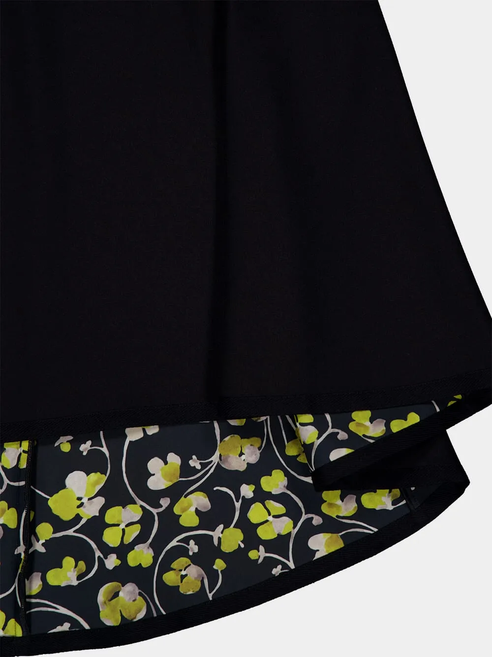 Black Jersey Flared Midi Skirt sold by Fashion Clinic product image thumbnail 4