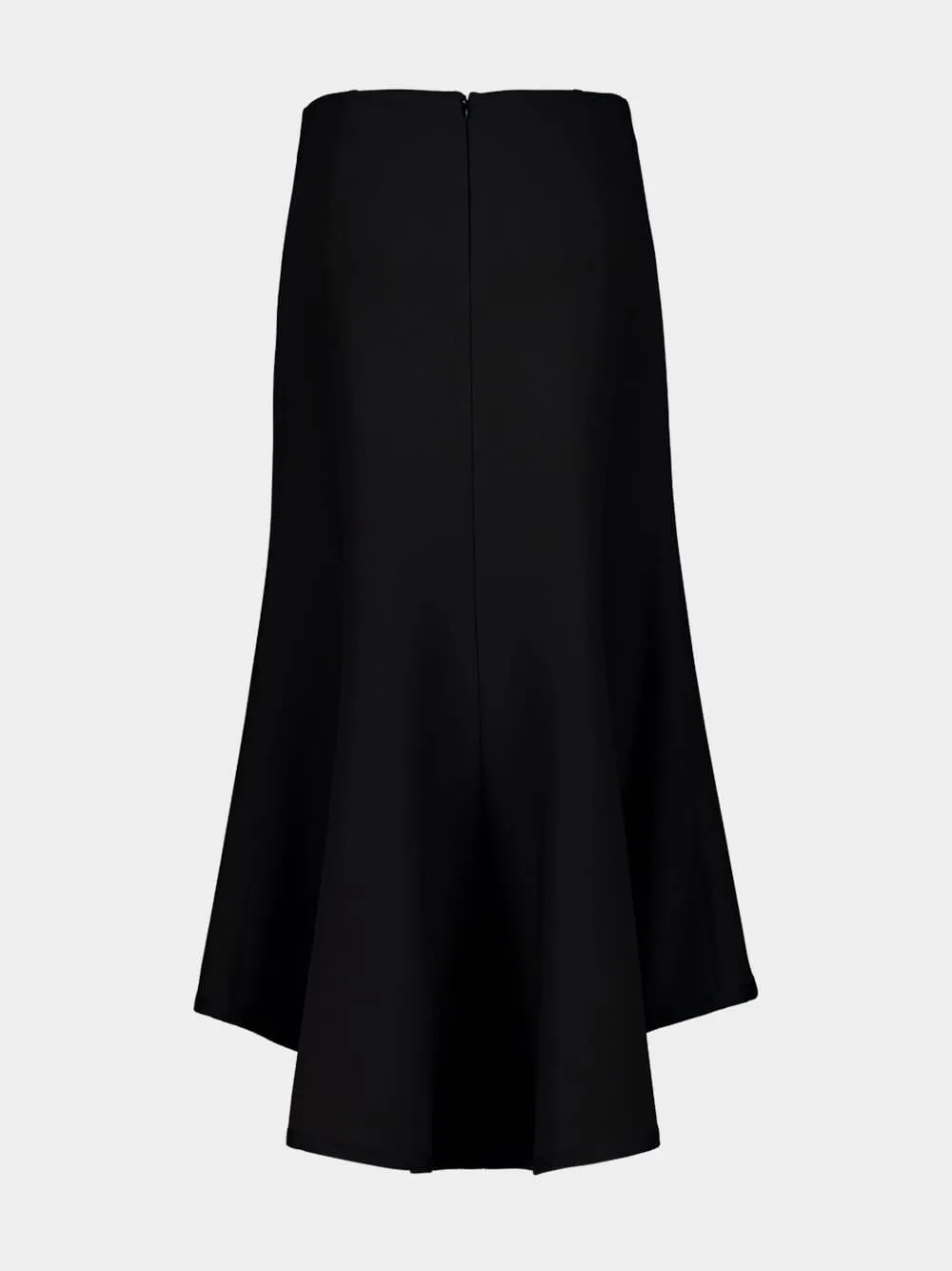Black Jersey Flared Midi Skirt sold by Fashion Clinic product image thumbnail 2