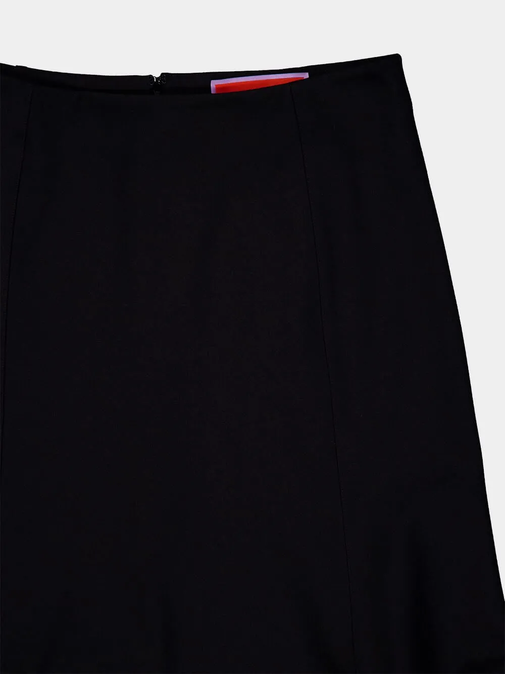 Black Jersey Flared Midi Skirt sold by Fashion Clinic product image thumbnail 3