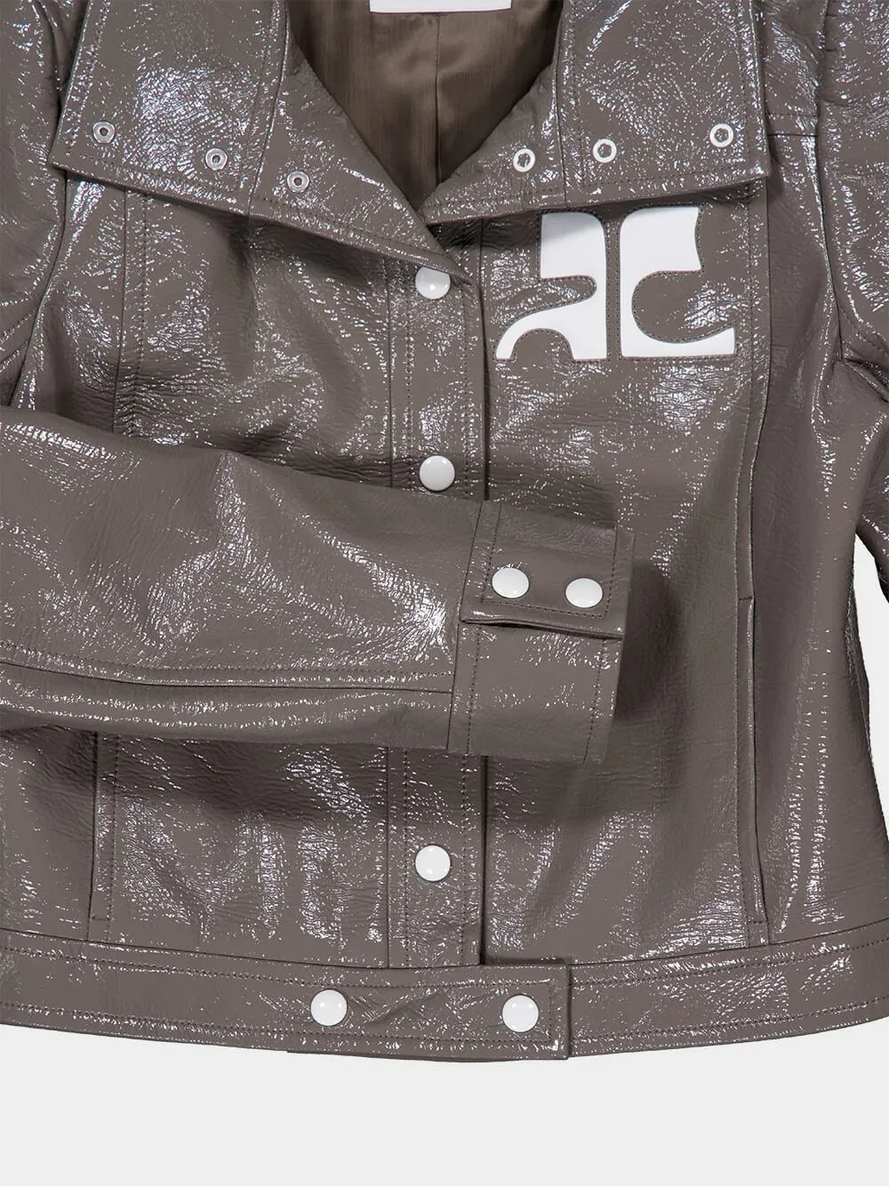 Light Mocha Vinyl Reedition Jacket sold by Fashion Clinic product image thumbnail 4