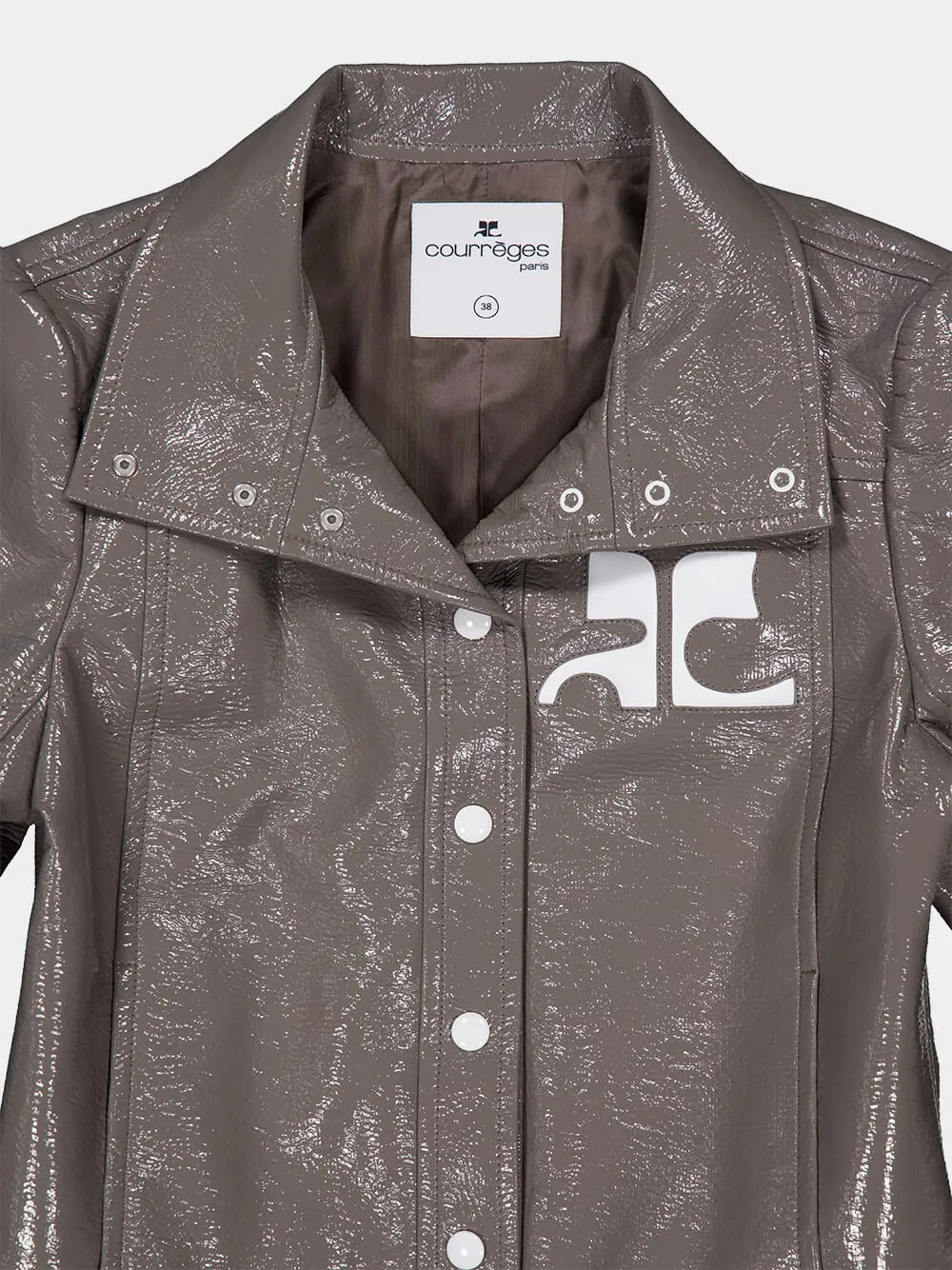 Light Mocha Vinyl Reedition Jacket sold by Fashion Clinic product image thumbnail 3