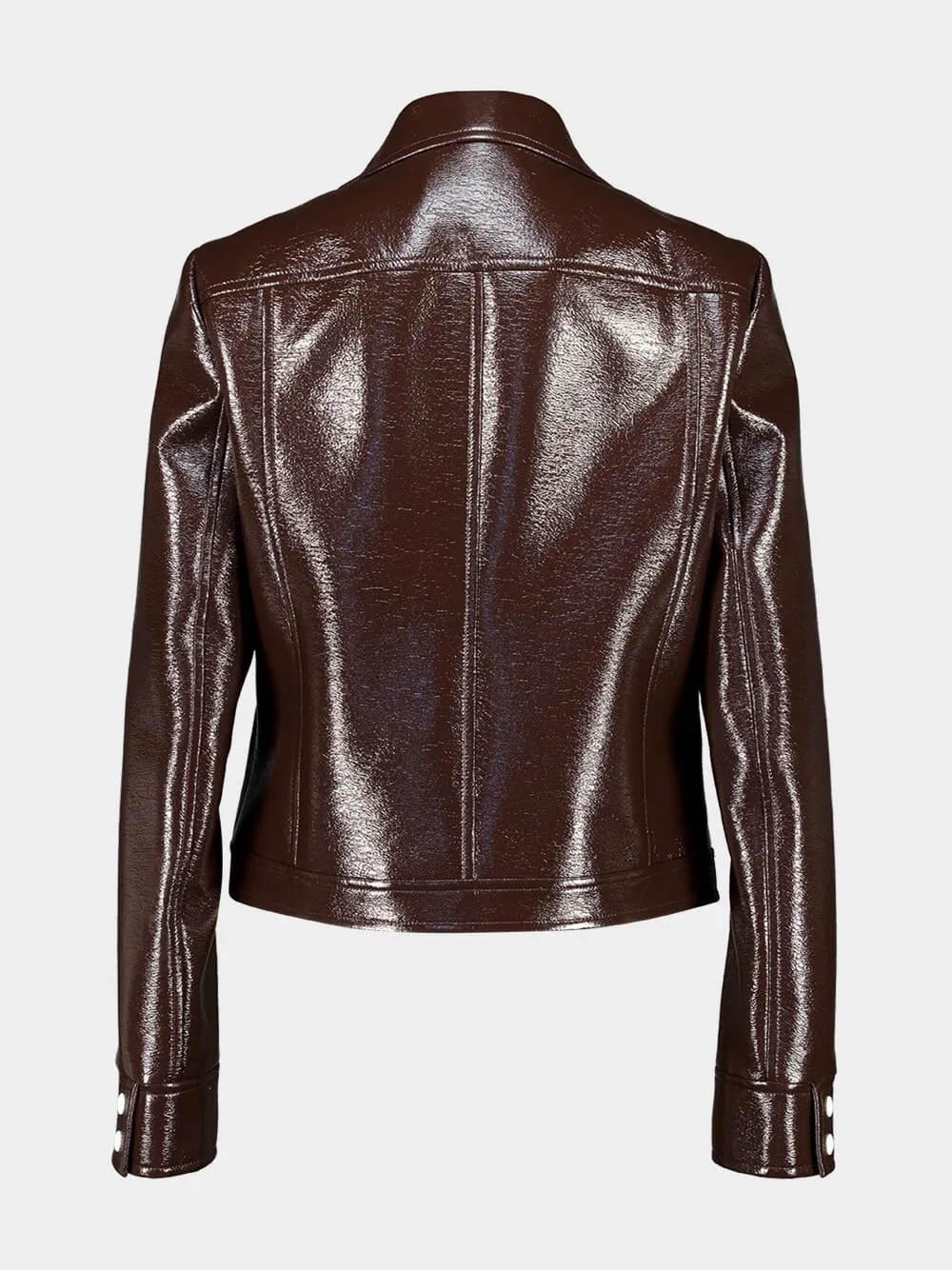 Chocolate Vinyl Reedition Jacket sold by Fashion Clinic product image thumbnail 2