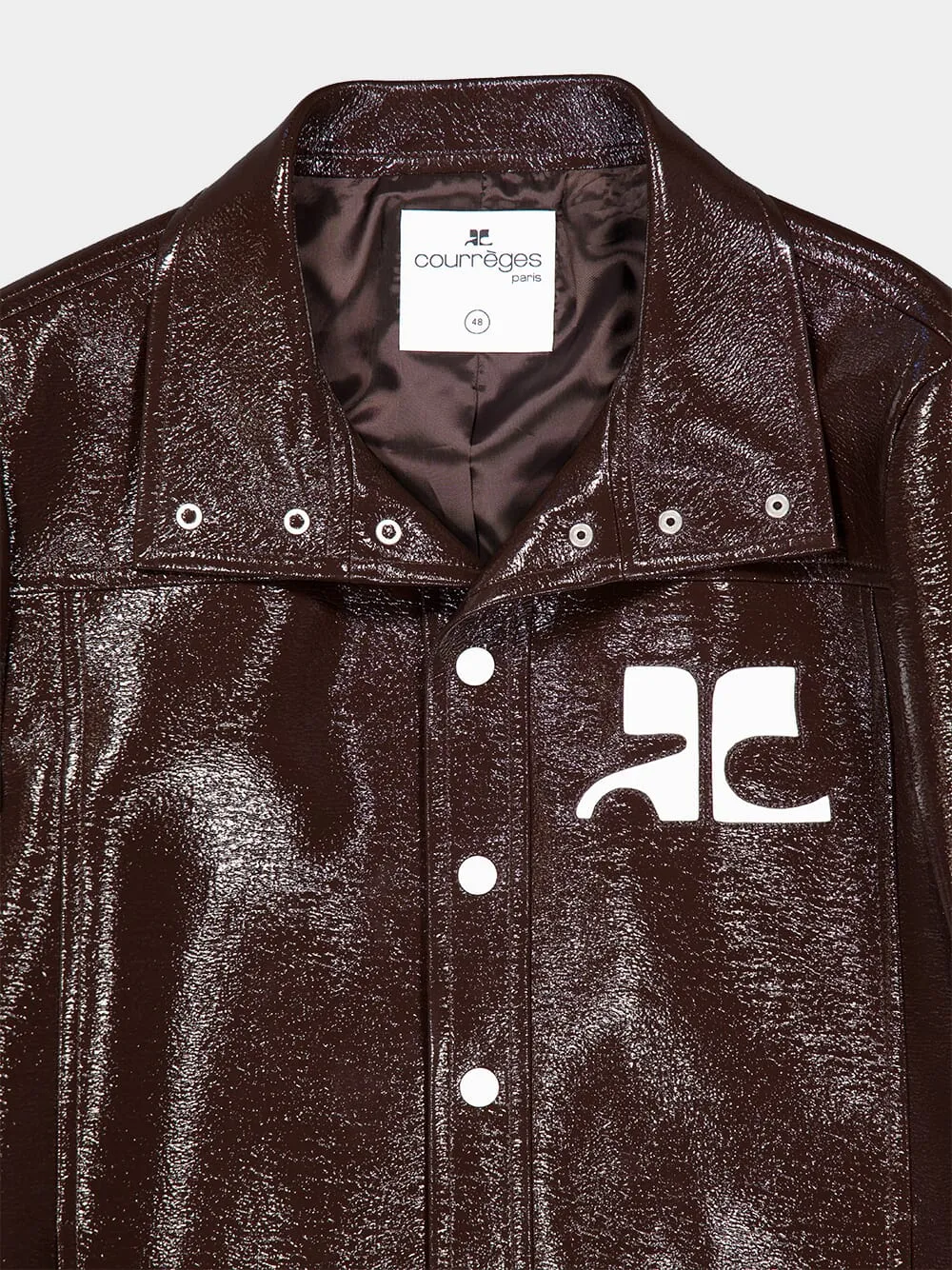 Chocolate Vinyl Reedition Jacket sold by Fashion Clinic product image thumbnail 3