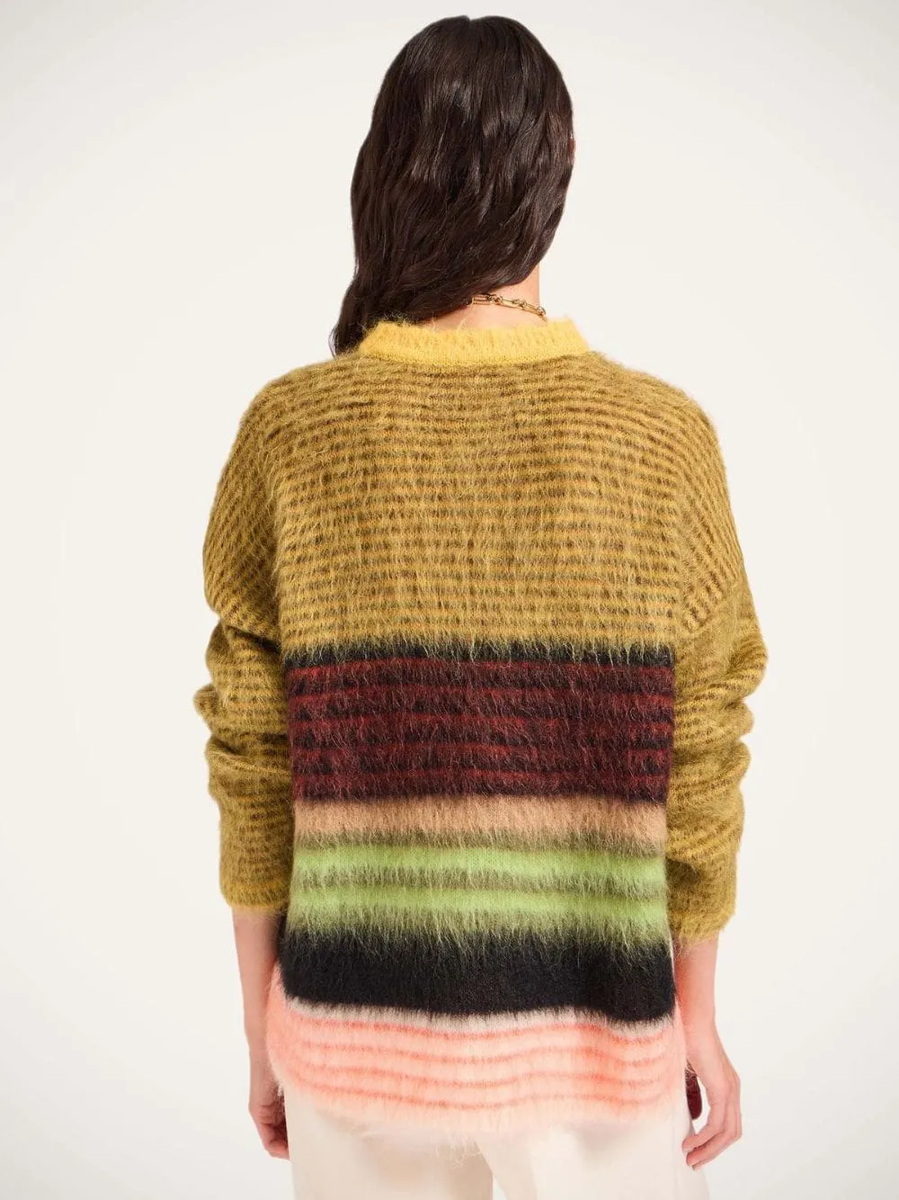 Multicolour Yellow Brushed Wool Brera Sweater sold by Fashion Clinic product image thumbnail 3