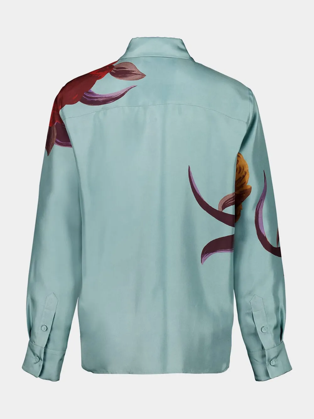 Peony Print Silk Twill Boy Shirt sold by Fashion Clinic product image thumbnail 3