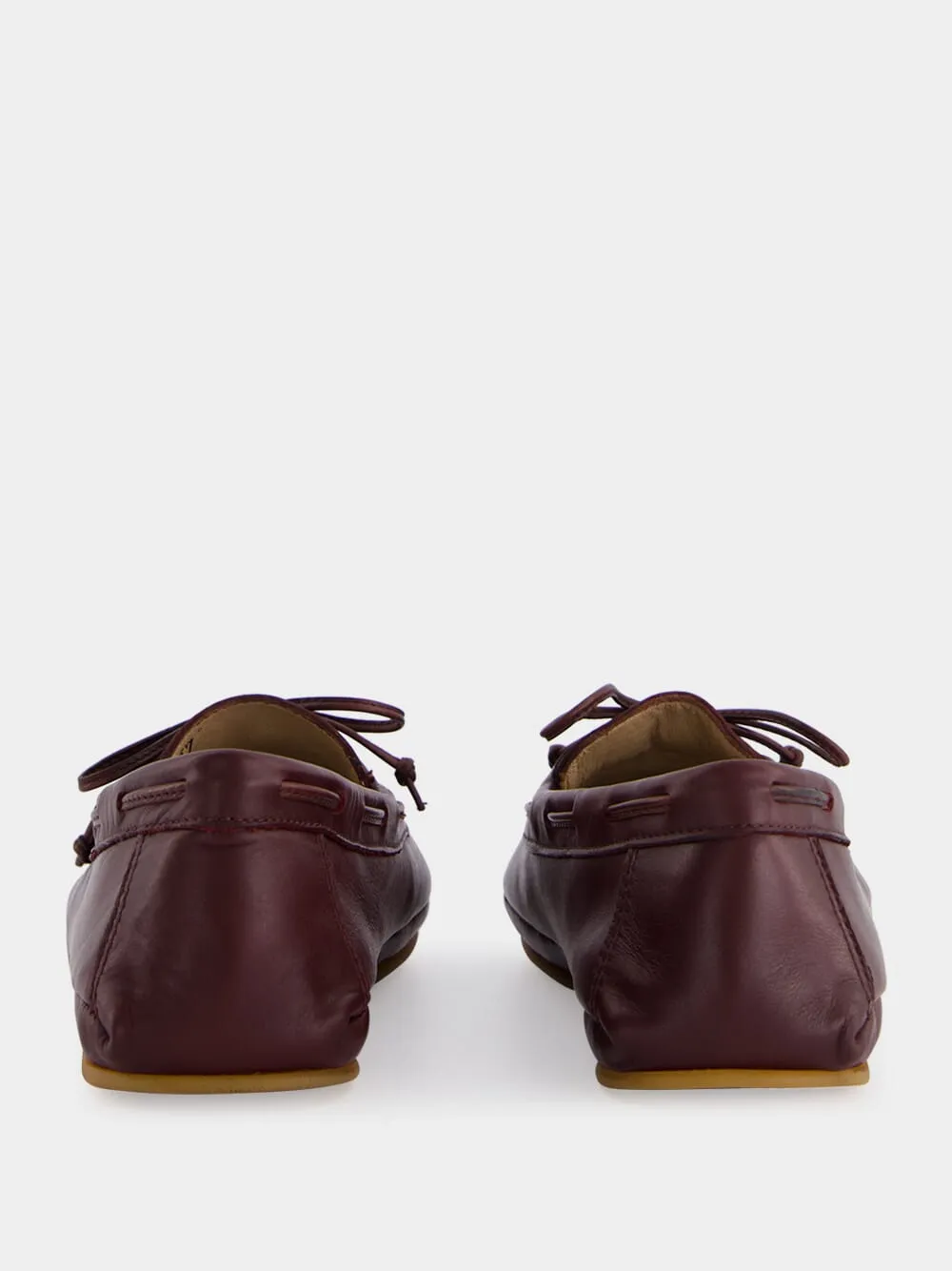 Burgundy Leather Driver Moccasins sold by Fashion Clinic product image thumbnail 5