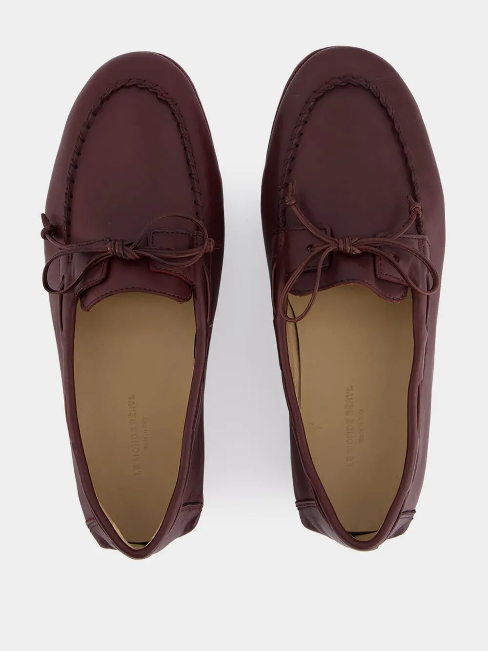 Burgundy Leather Driver Moccasins sold by Fashion Clinic product image thumbnail 4