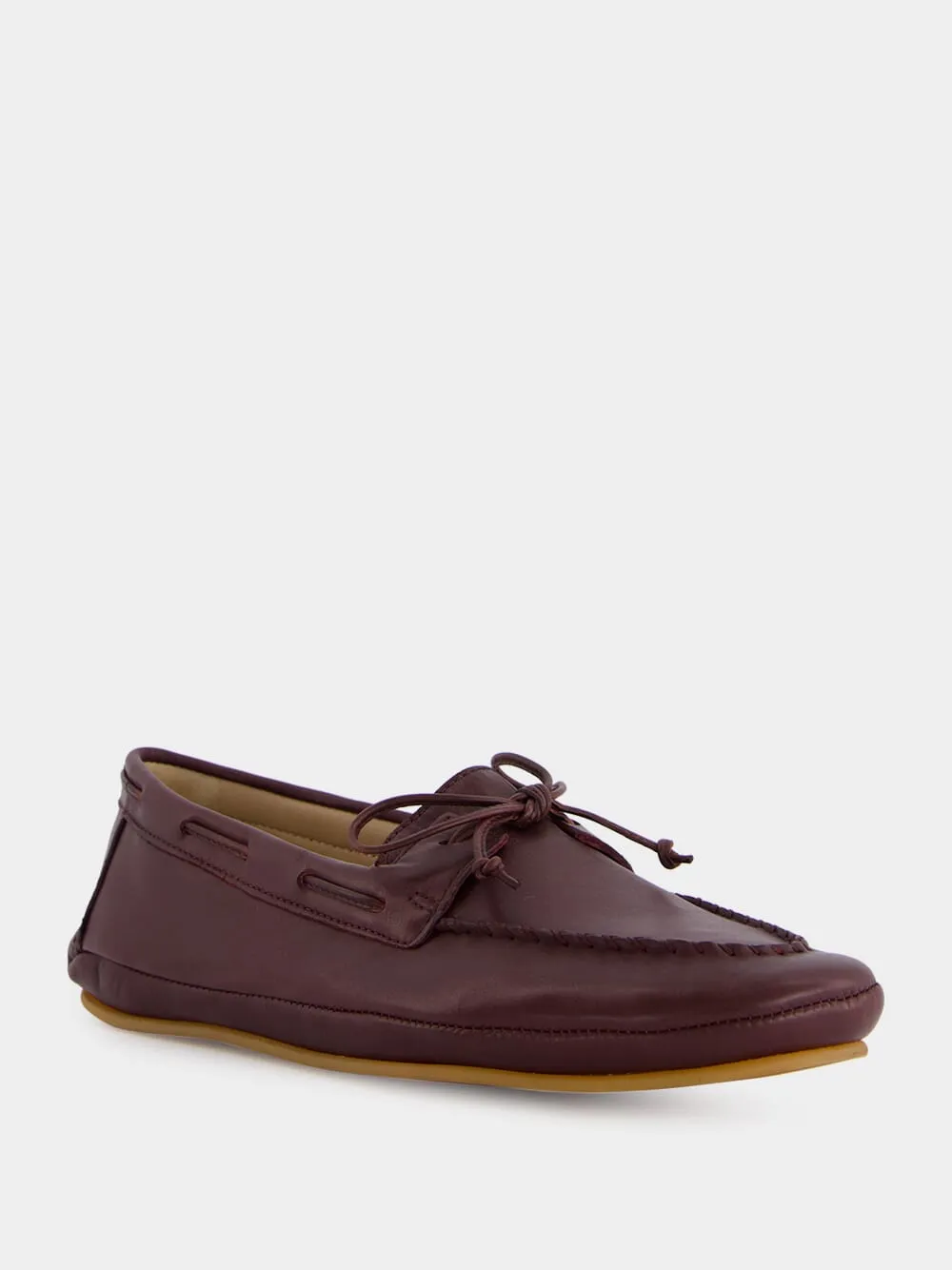 Burgundy Leather Driver Moccasins sold by Fashion Clinic product image thumbnail 2
