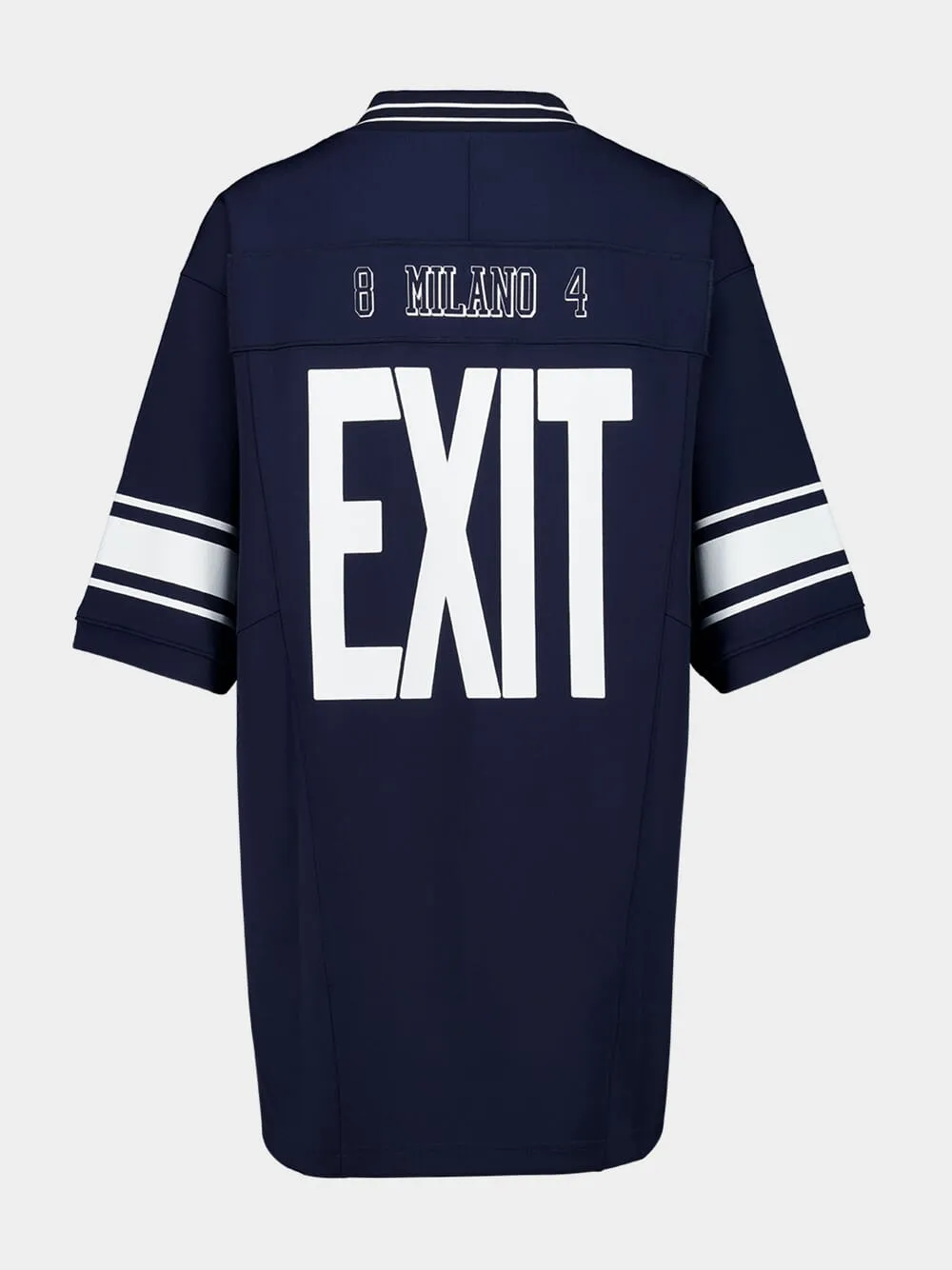 Blue Printed T-Shirt with Patch Detail sold by Fashion Clinic product image thumbnail 3