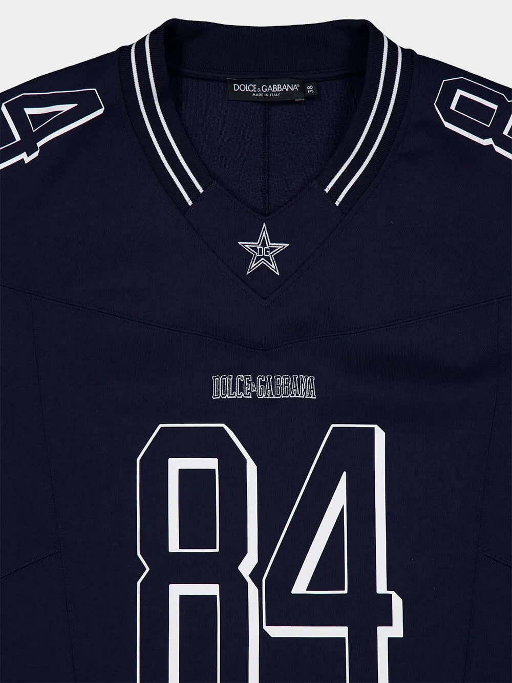 Blue Printed T-Shirt with Patch Detail sold by Fashion Clinic product image thumbnail 5