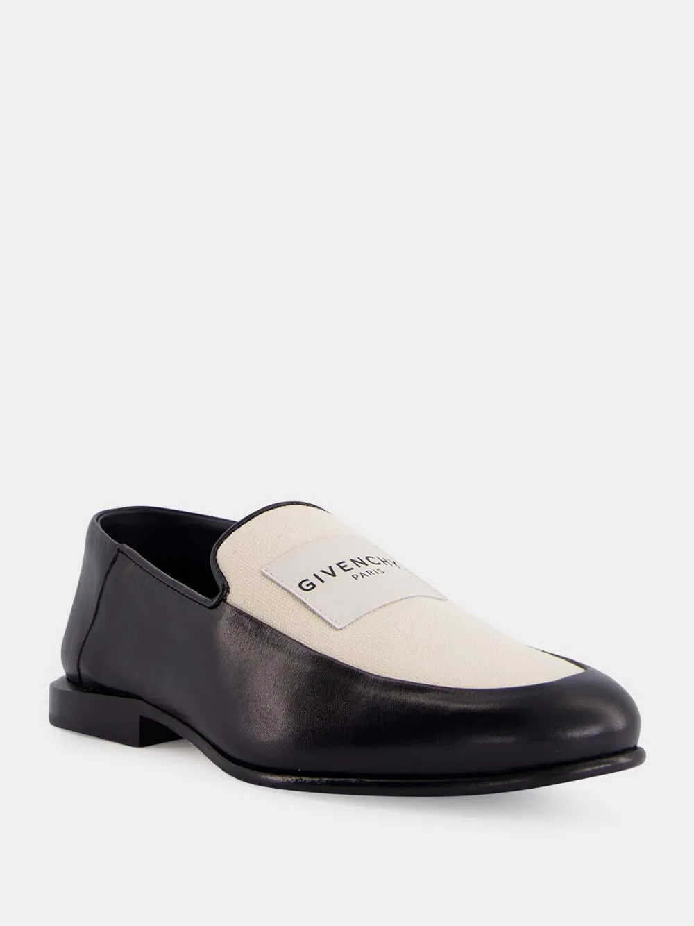 Black and Natural Leather Label Loafers sold by Fashion Clinic product image thumbnail 2