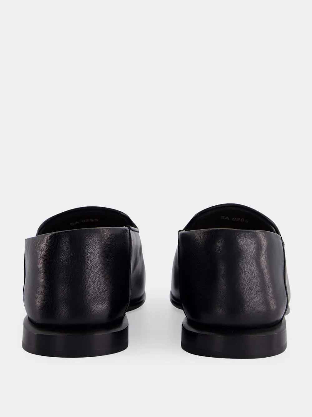 Black and Natural Leather Label Loafers sold by Fashion Clinic product image thumbnail 5