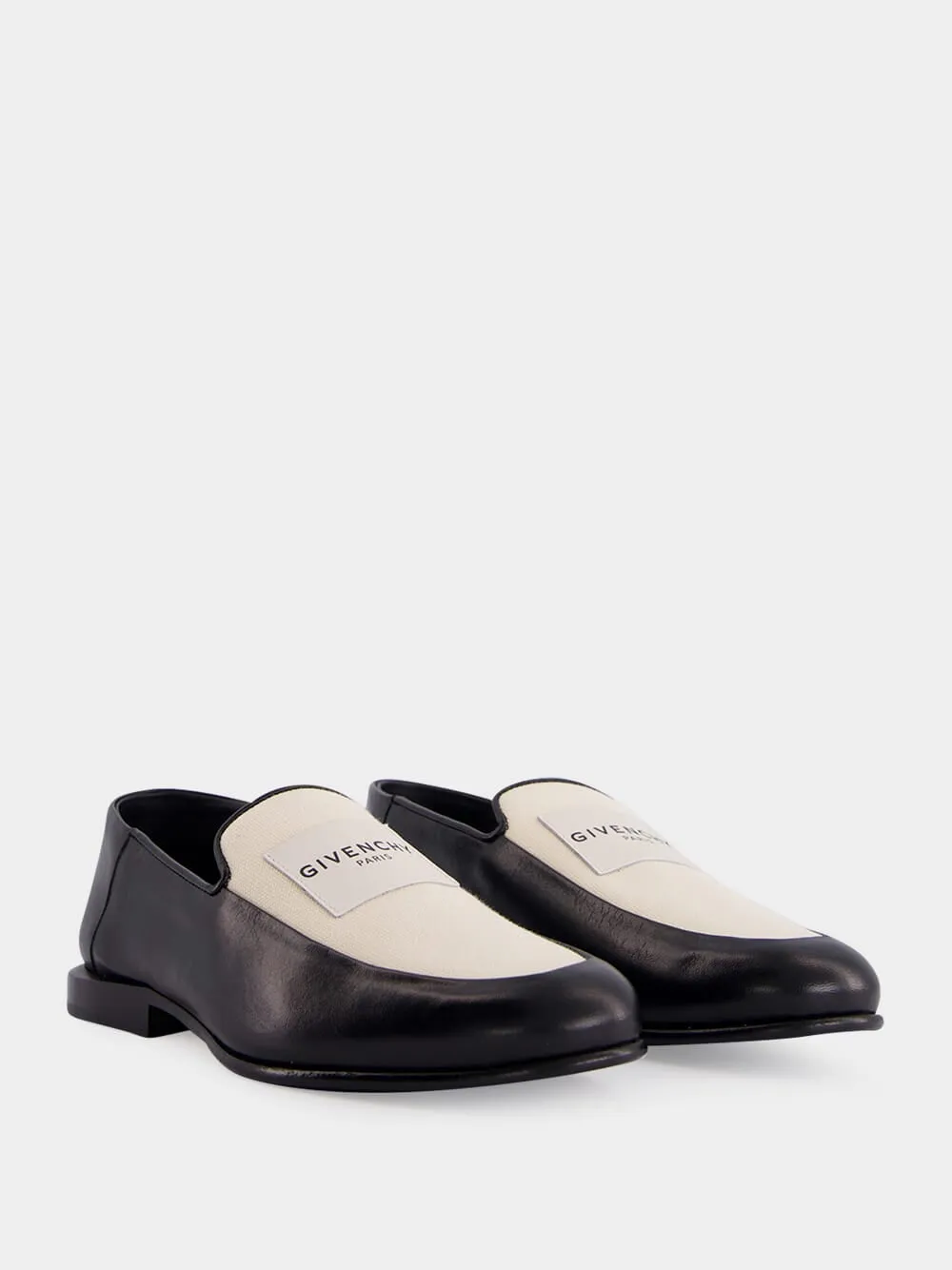 Black and Natural Leather Label Loafers sold by Fashion Clinic product image thumbnail 3