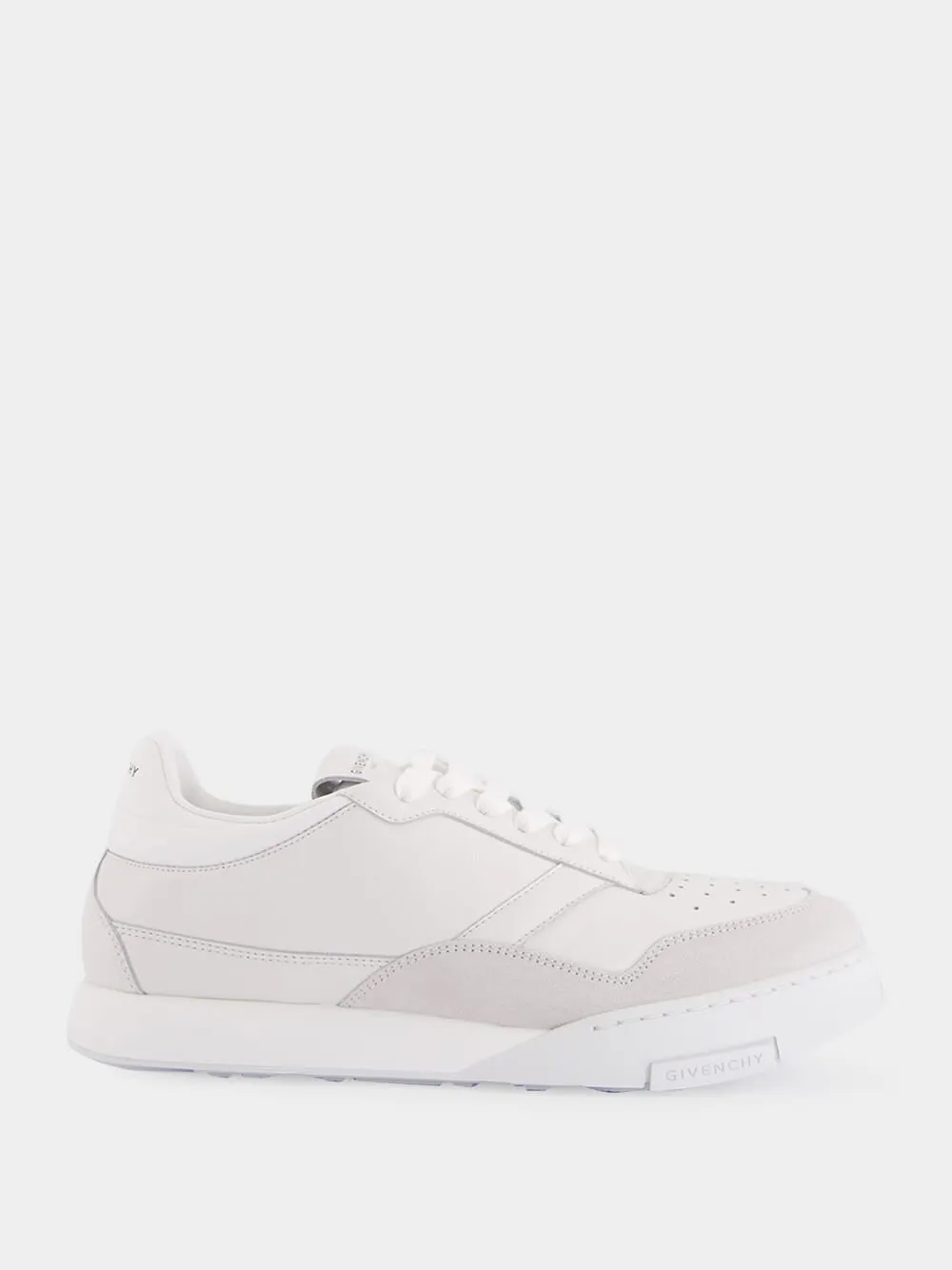 White Low-Top Yard Court Leather Sneakers sold by Fashion Clinic