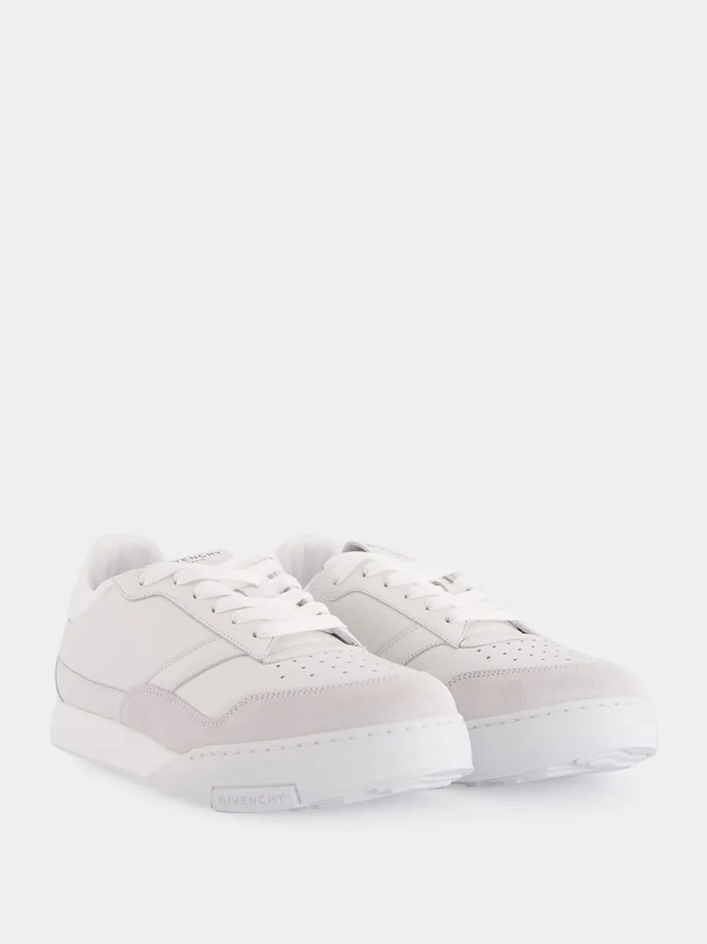 White Low-Top Yard Court Leather Sneakers sold by Fashion Clinic product image thumbnail 3