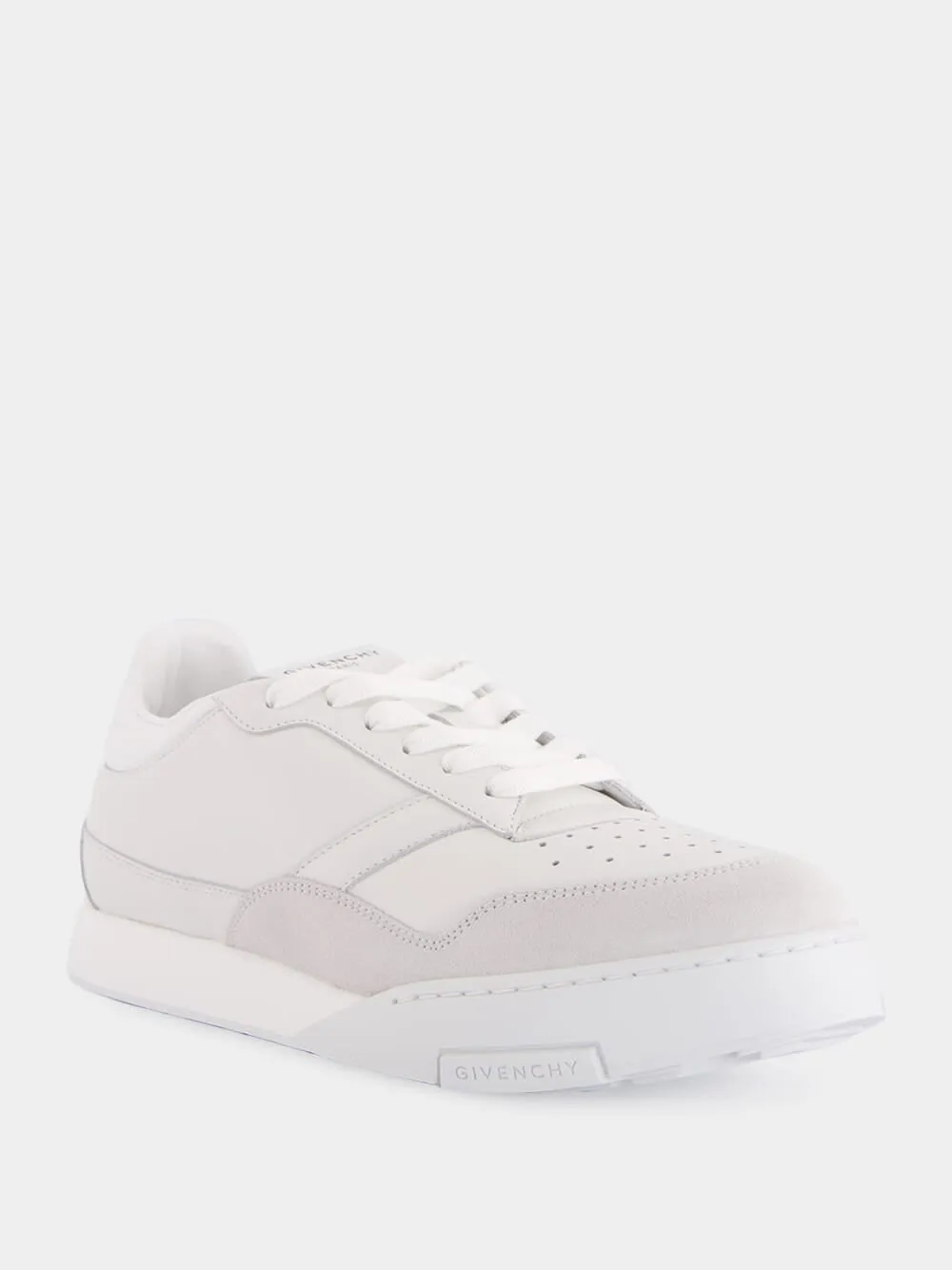 White Low-Top Yard Court Leather Sneakers sold by Fashion Clinic product image thumbnail 2