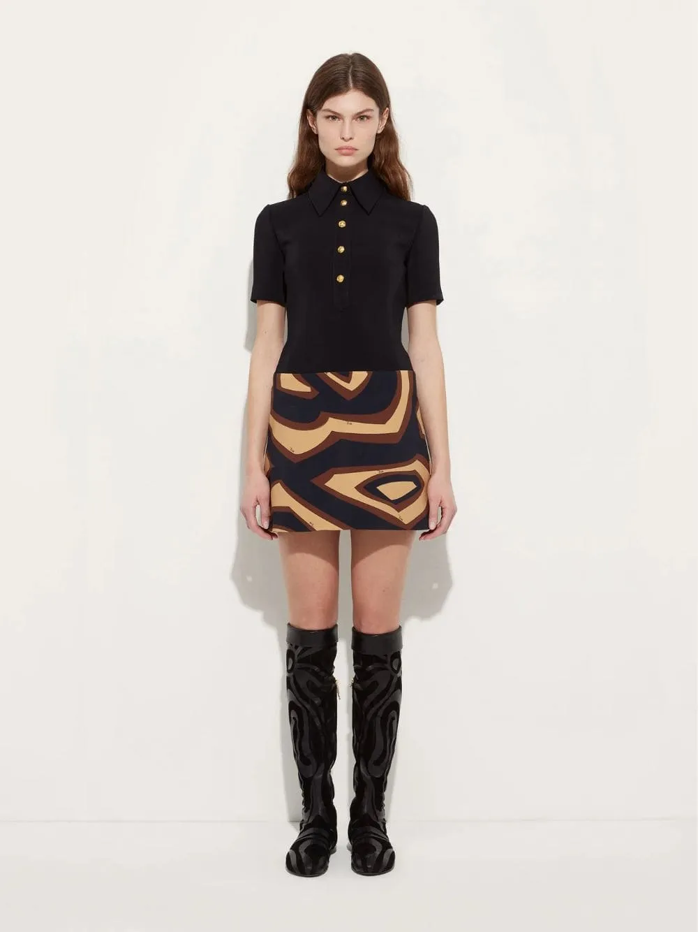Labirinto Print Short Dress sold by Fashion Clinic