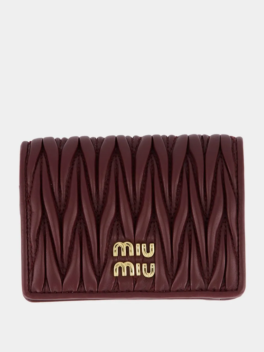 Bordeaux Lambskin Wallet sold by Fashion Clinic