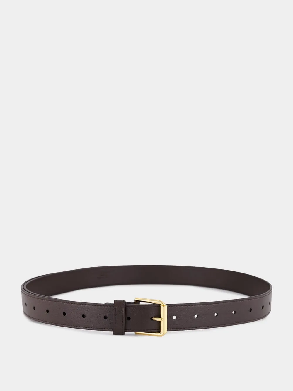 Chocolate Brown Voyou Leather Belt sold by Fashion Clinic