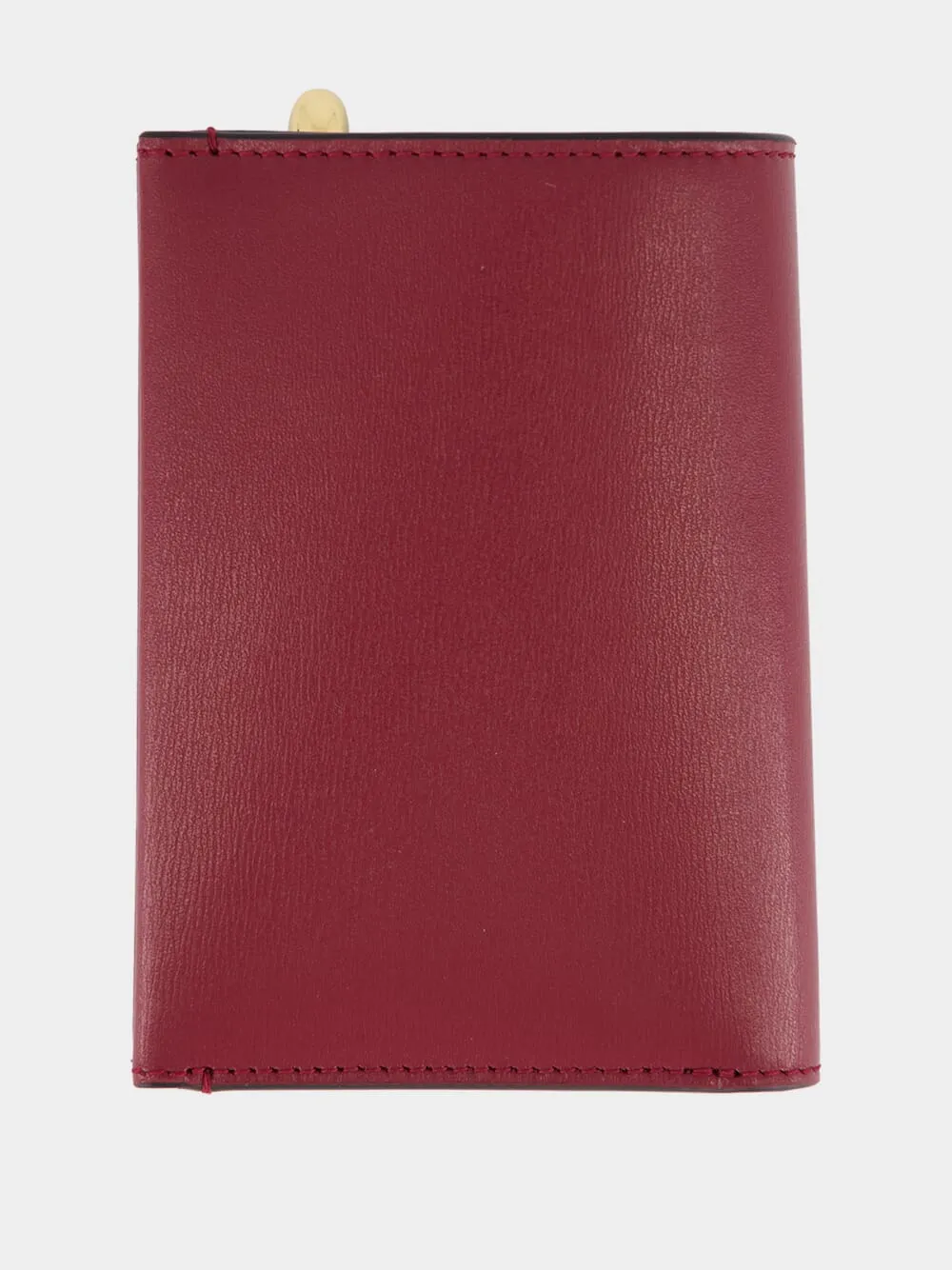 Burgundy Pinch Leather Wallet sold by Fashion Clinic product image thumbnail 2