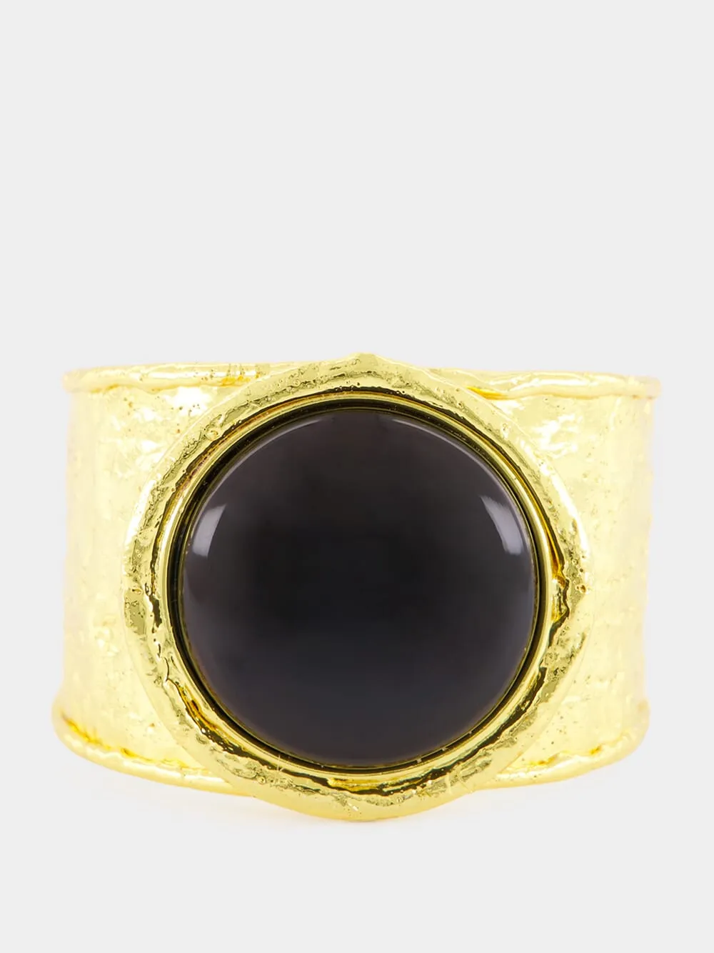 Brown Sphere Cuff Bracelet with Smoky Quartz sold by Fashion Clinic product image thumbnail 2