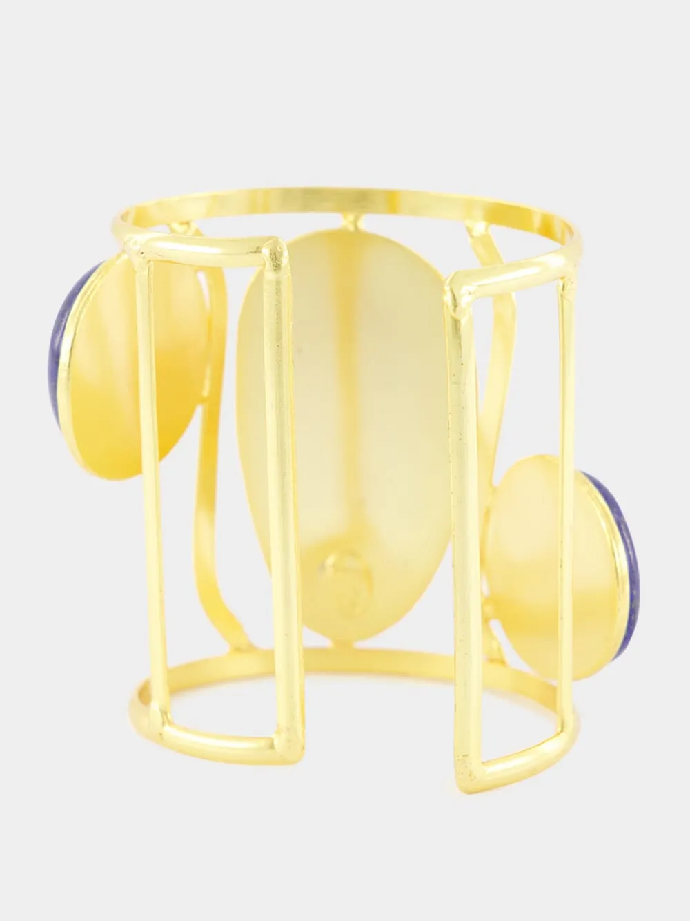 Dakota II Cuff Bracelet with Blue Agate and Lapiz Lazuli sold by Fashion Clinic product image thumbnail 3