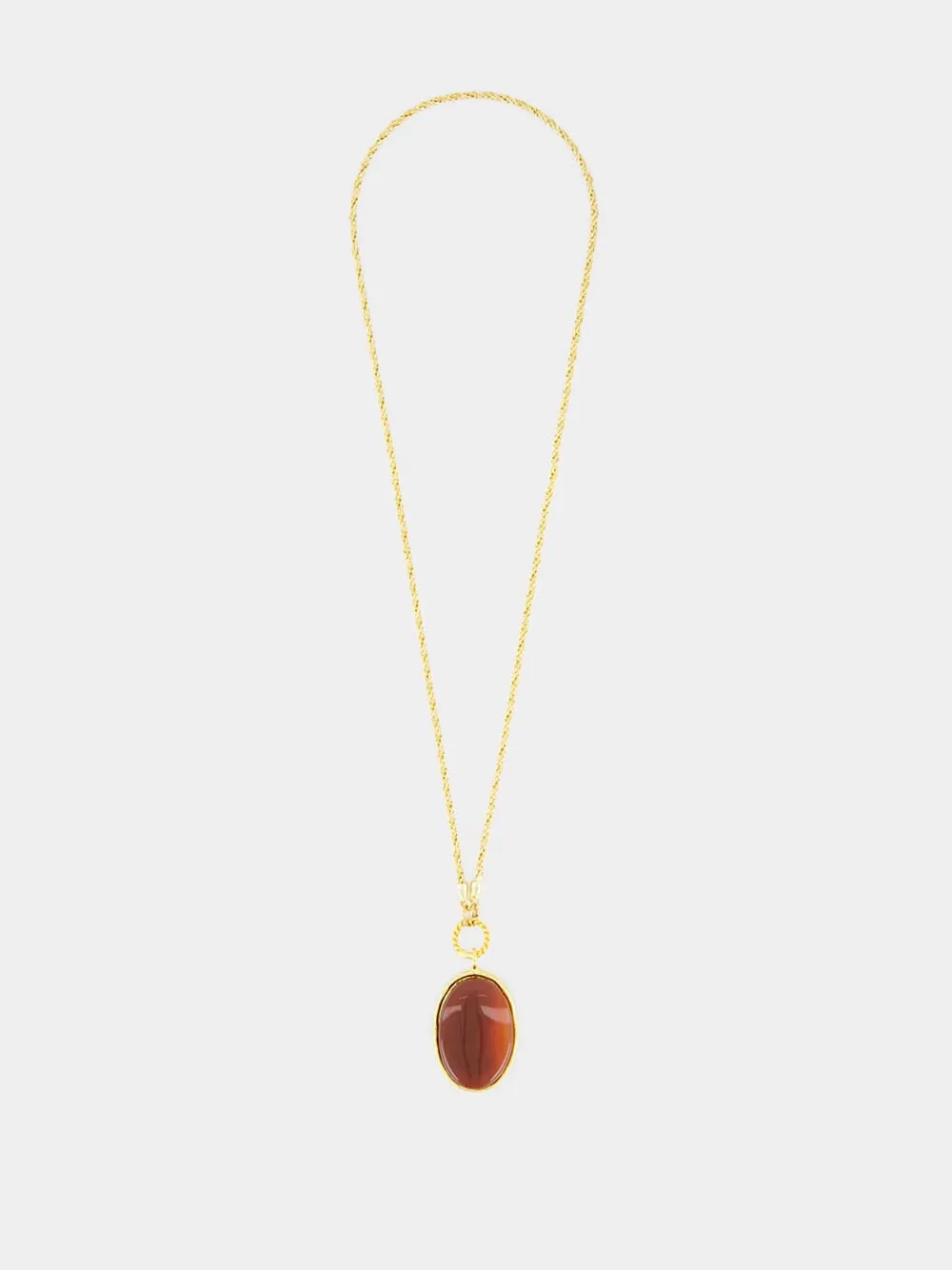 Talisman Pendant Necklace with Cornaline sold by Fashion Clinic