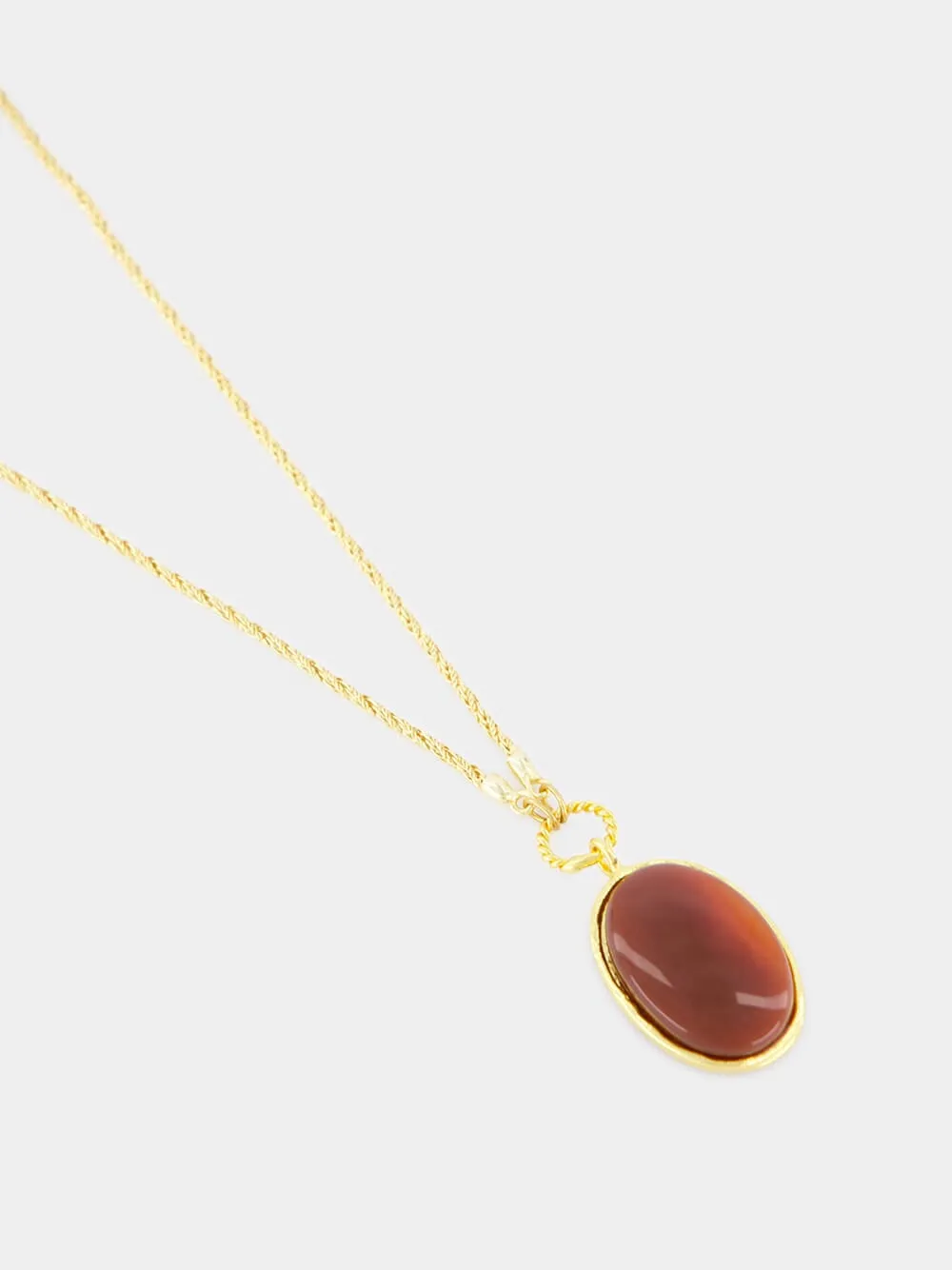 Talisman Pendant Necklace with Cornaline sold by Fashion Clinic product image thumbnail 2