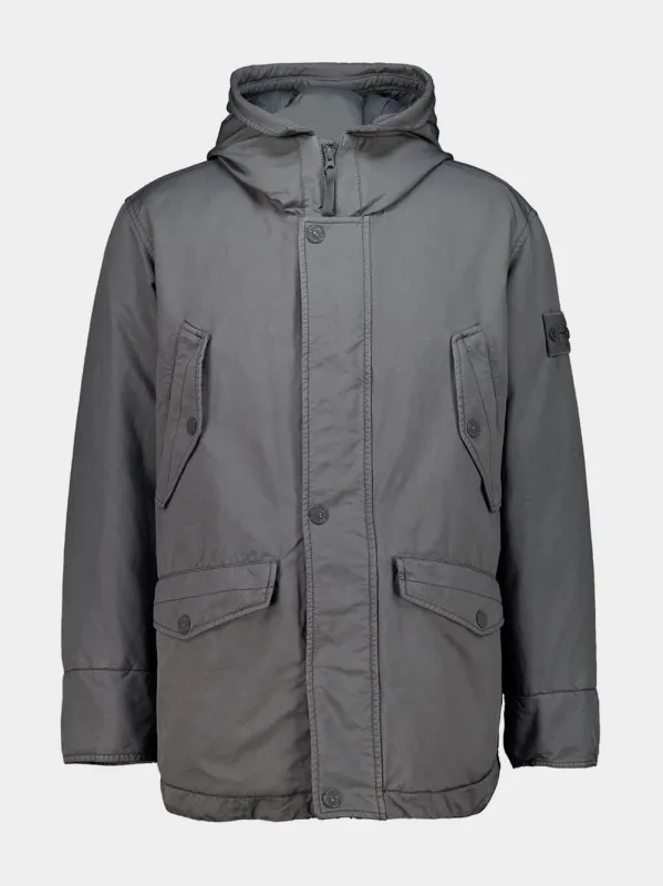 Dark Grey Ghost David-TC Down Parka made by Stone Island