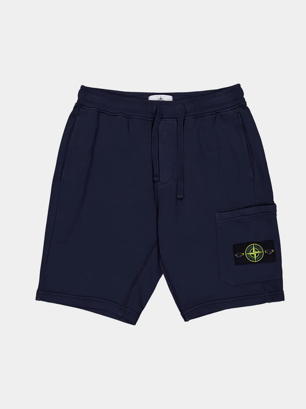 Navy Organic Cotton Fleece Bermuda Shorts sold by Fashion Clinic product image thumbnail 4
