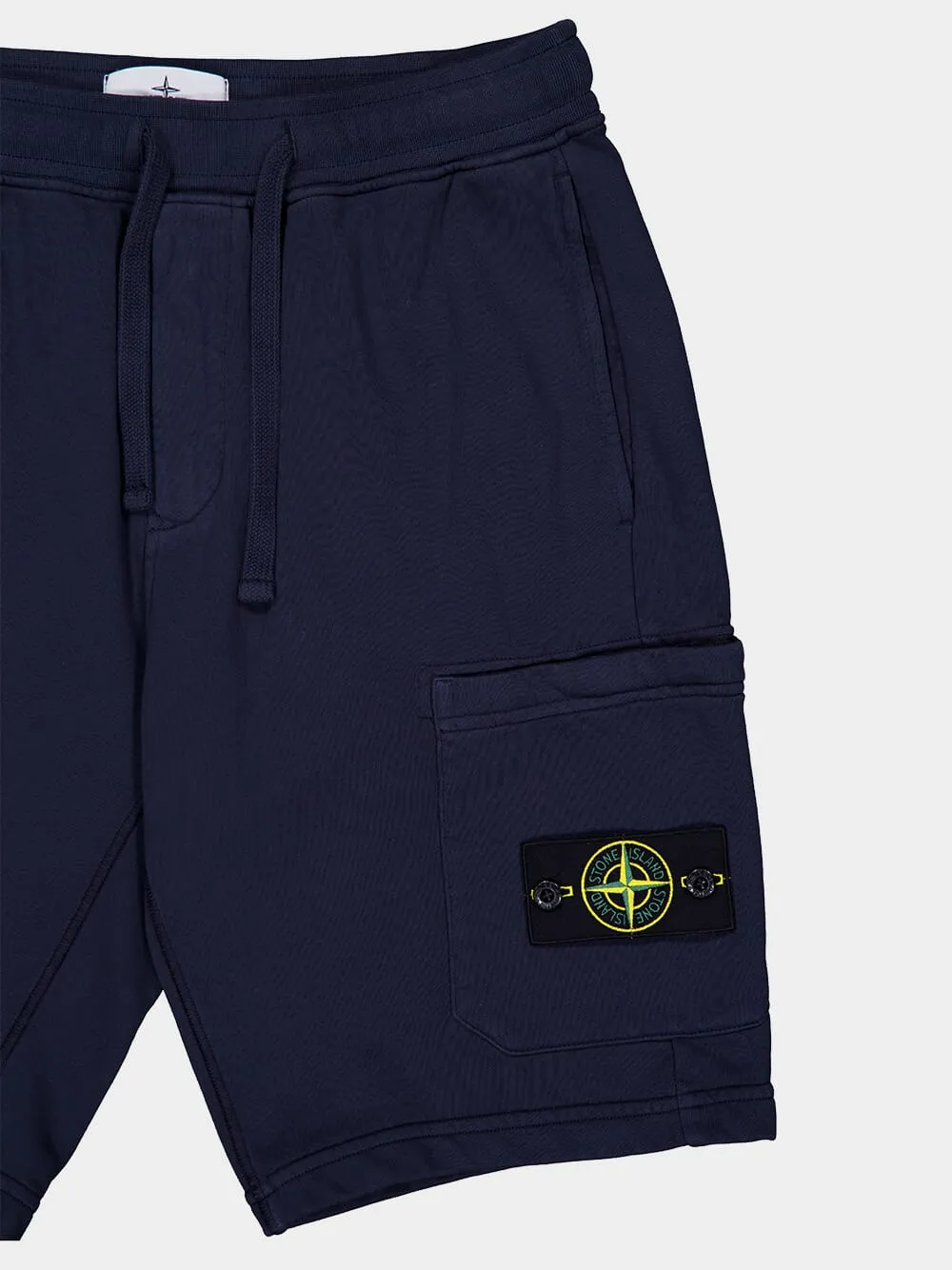 Navy Organic Cotton Fleece Bermuda Shorts sold by Fashion Clinic product image thumbnail 3