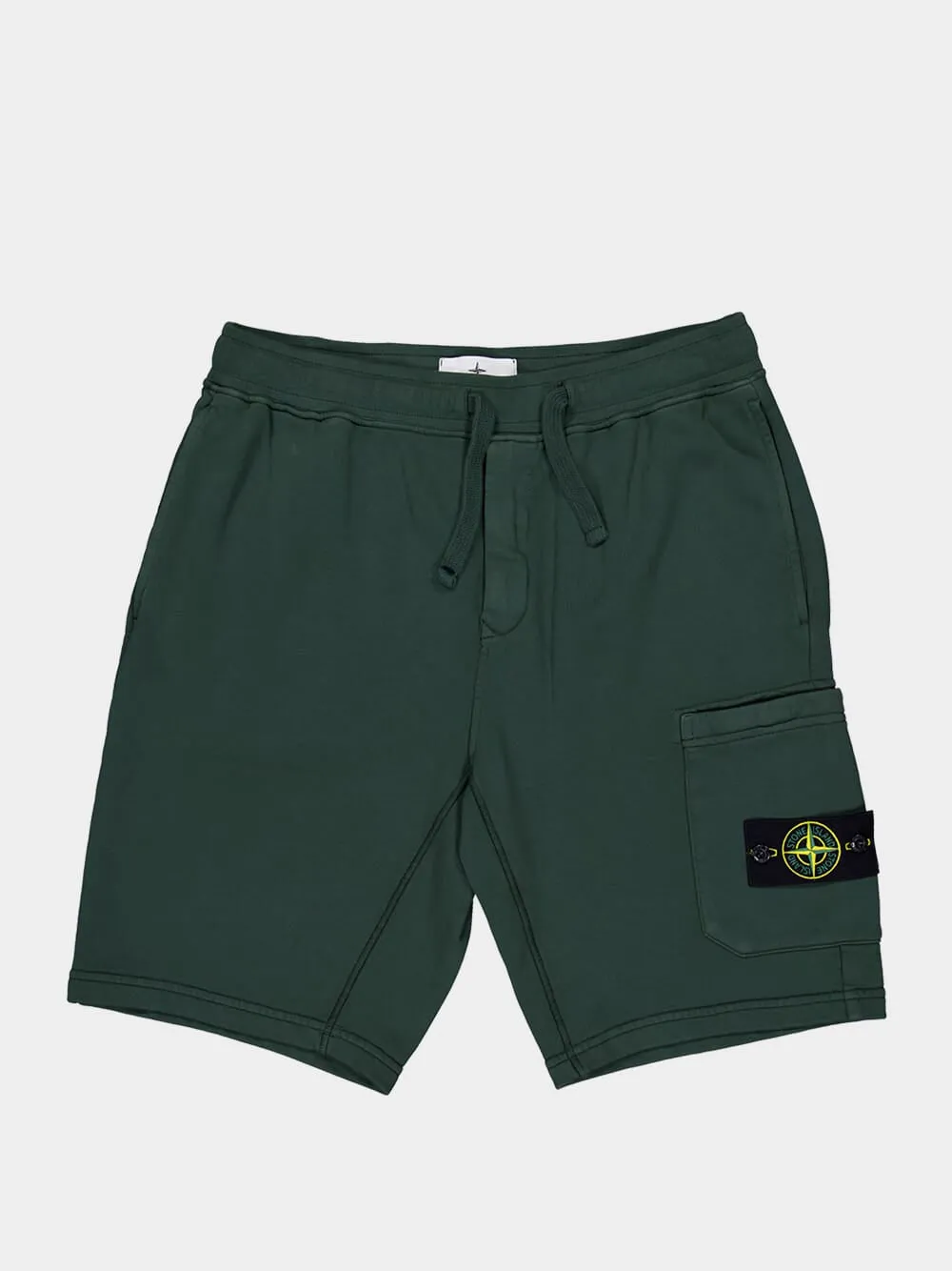 Green Cotton Casual Bermuda Shorts sold by Fashion Clinic product image thumbnail 4